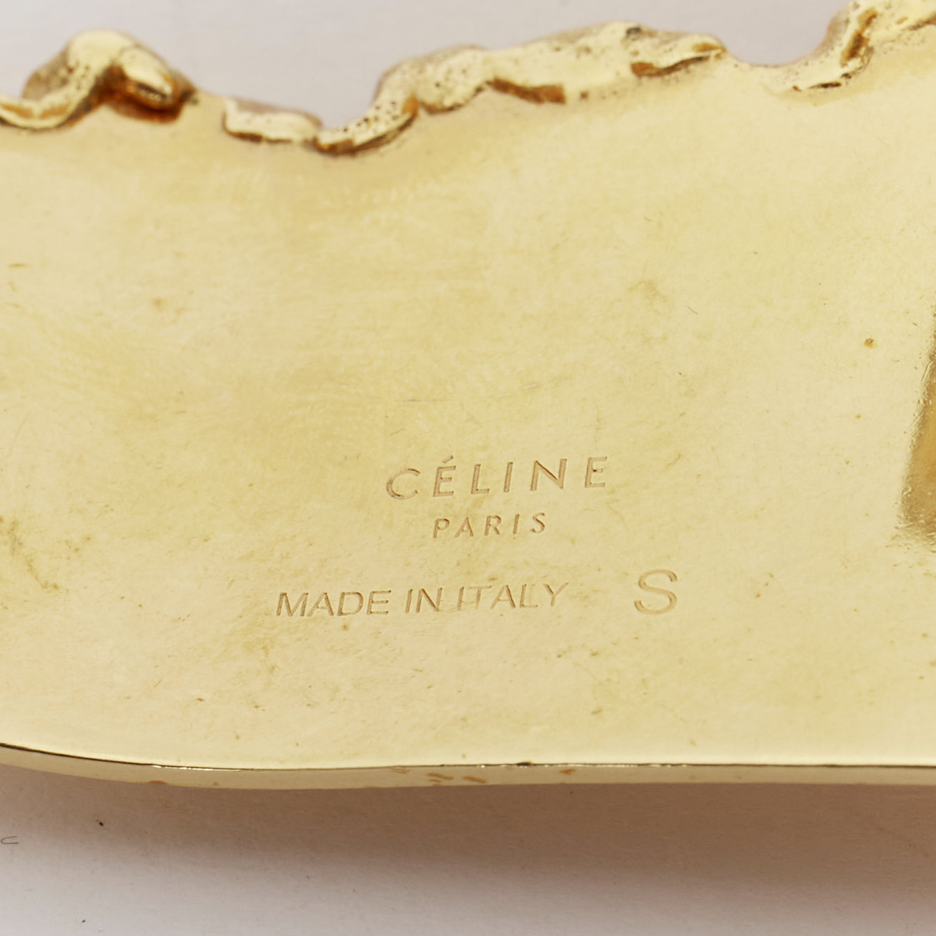 Celine Gold Tear Statement Bangle - Detail 2