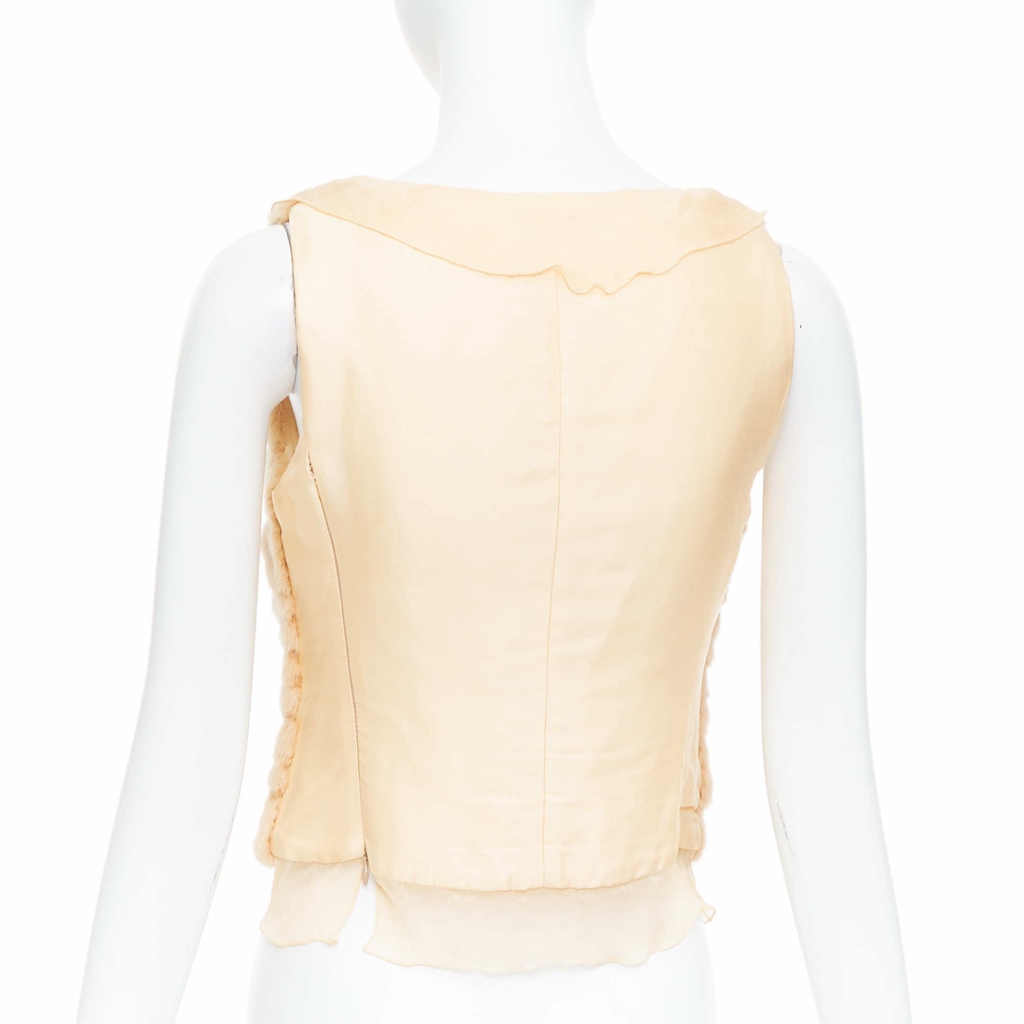 Prada Dyed Fur Satin Vest - Side view