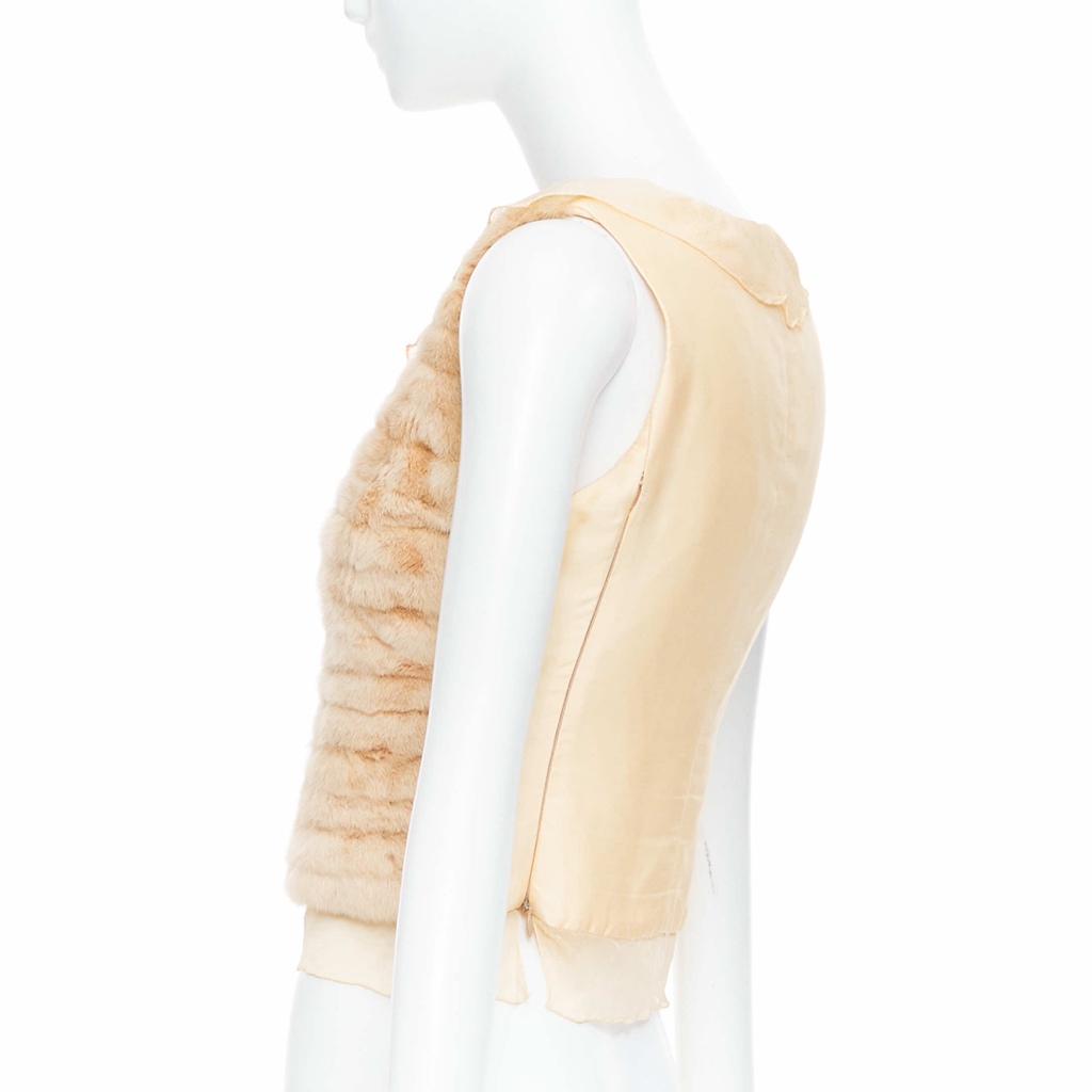 Prada Dyed Fur Satin Vest - Detail 1