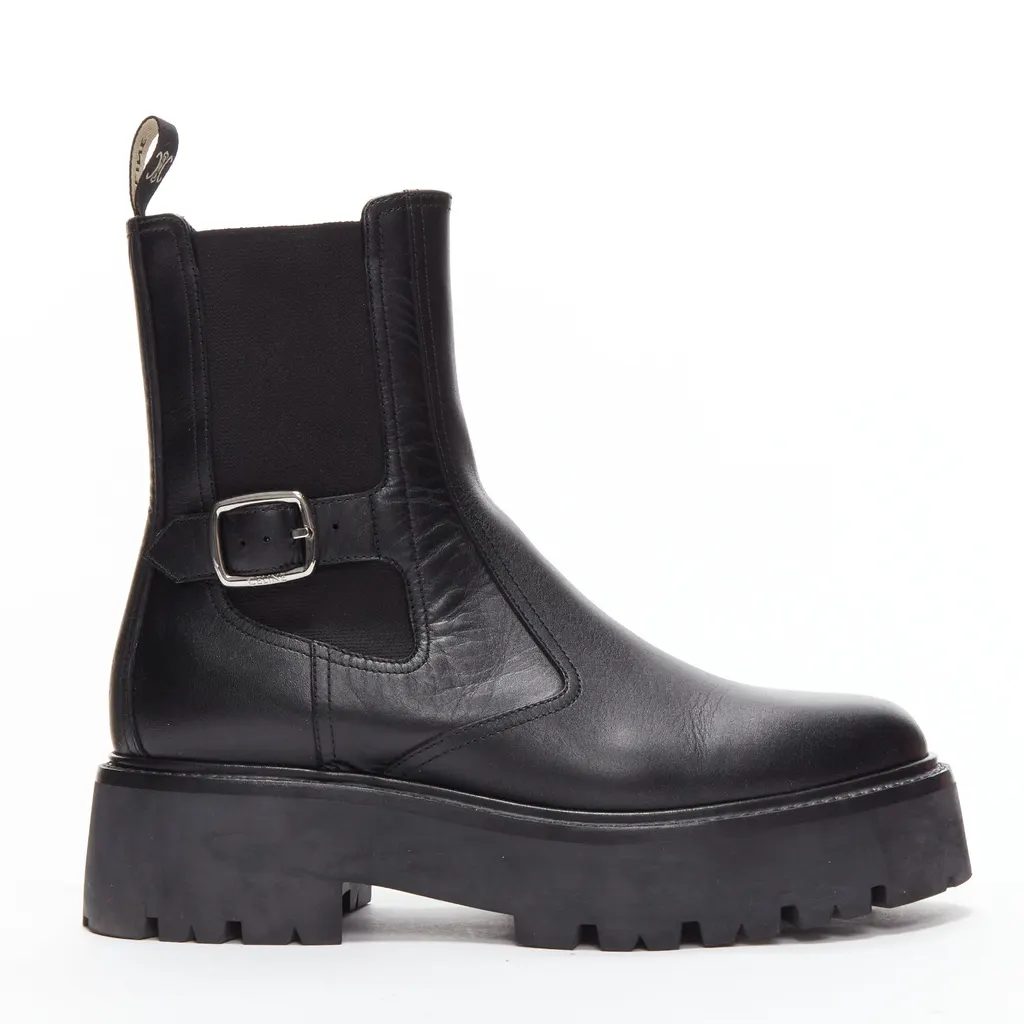 Celine Bulky Chelsea Black Leather Very good - Front View