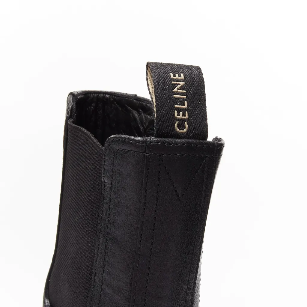 Celine Bulky Chelsea Black Leather Very good - Back View