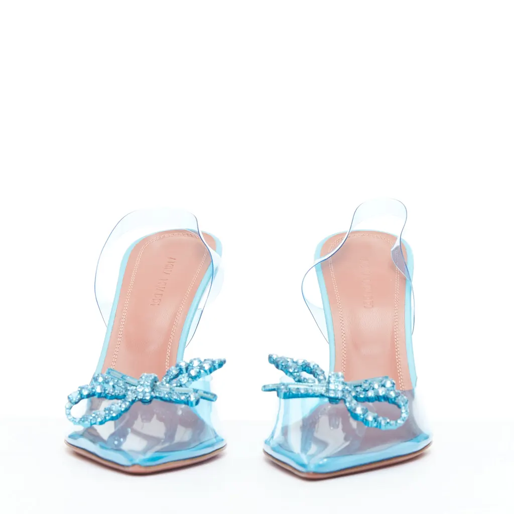 Amina Muaddi Rosie Glass 95 Blue Plastic Very good - Inside View