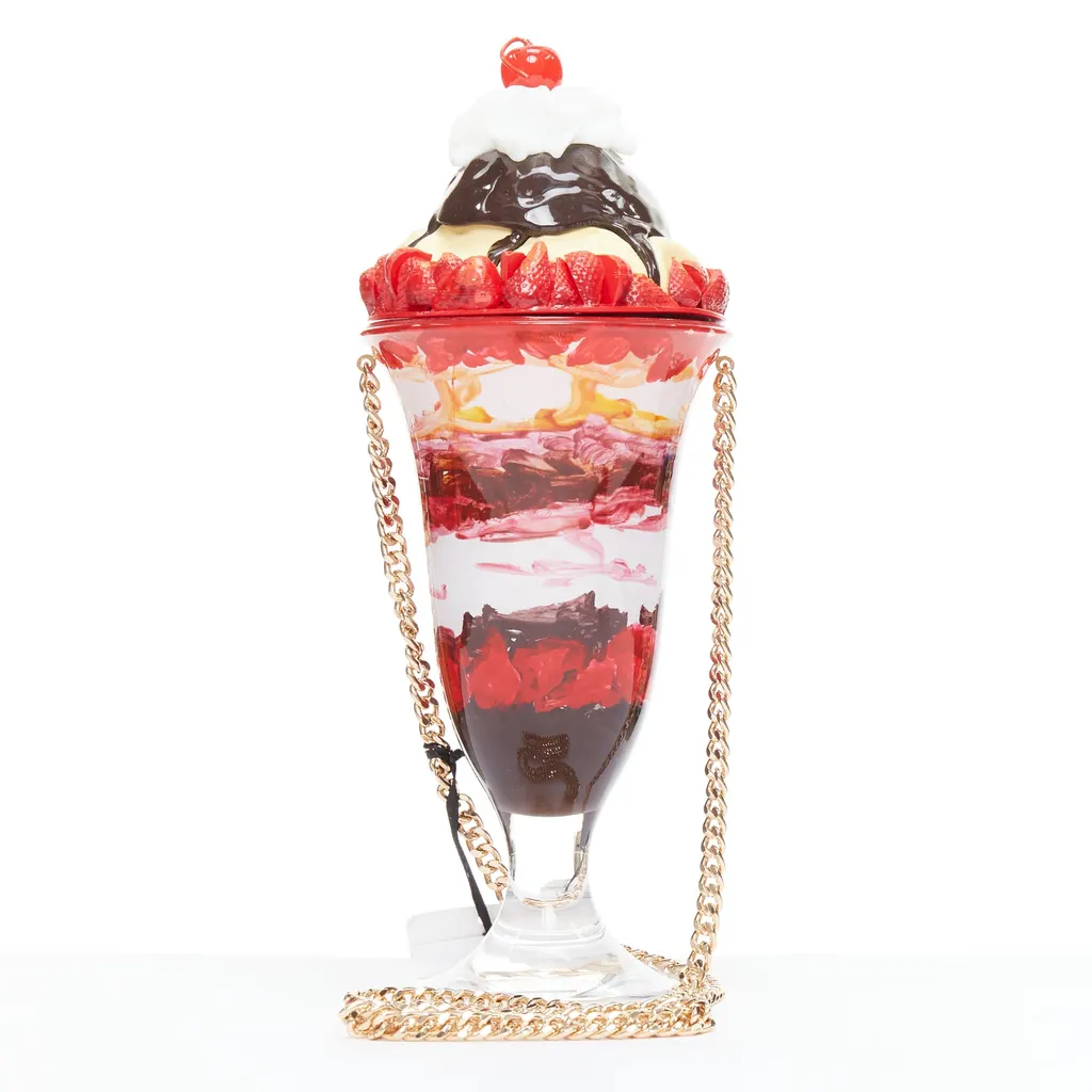 Moschino Ice Cream Chain Bag Red Plastic Never worn, with tag - Front View