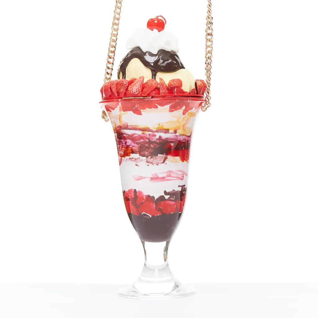 Moschino Ice Cream Chain Bag Red Plastic Never worn, with tag - Box View