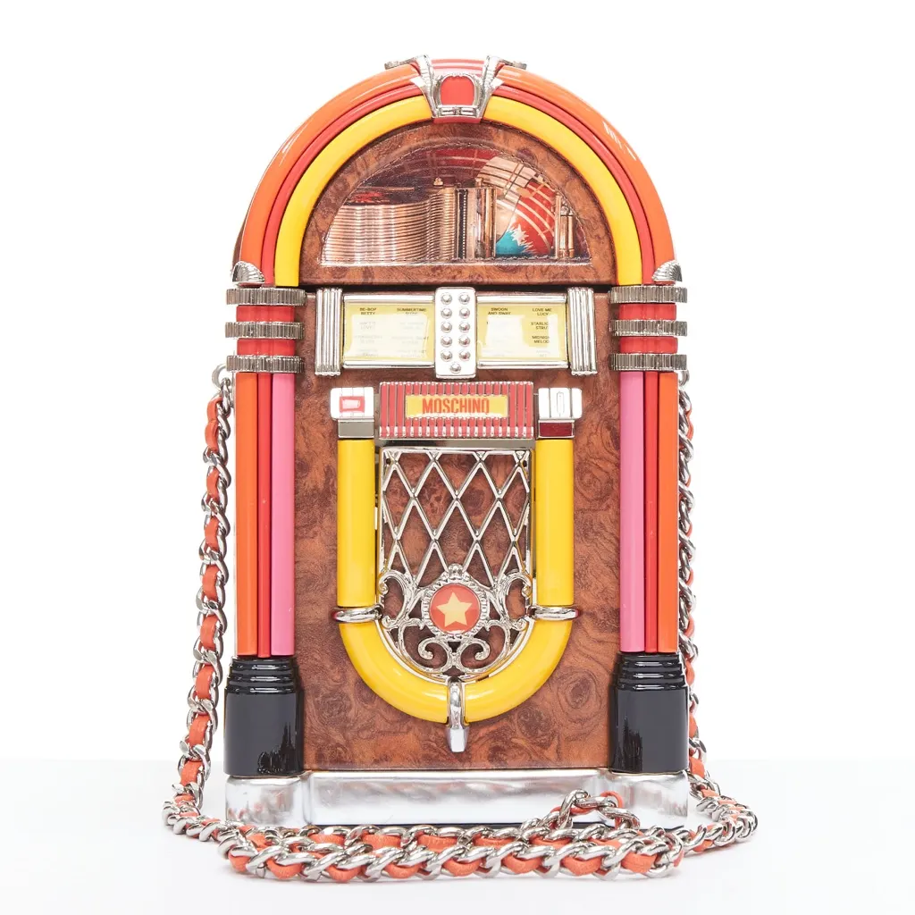 Moschino Jukebox Crossbody Bag MultiColor Leather Very good - Front View