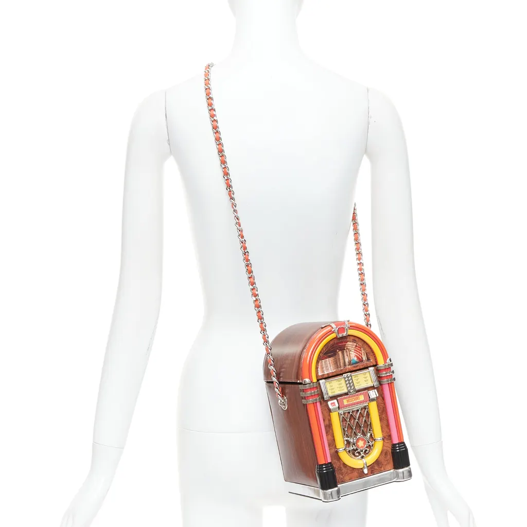 Moschino Jukebox Crossbody Bag MultiColor Leather Very good - Back View