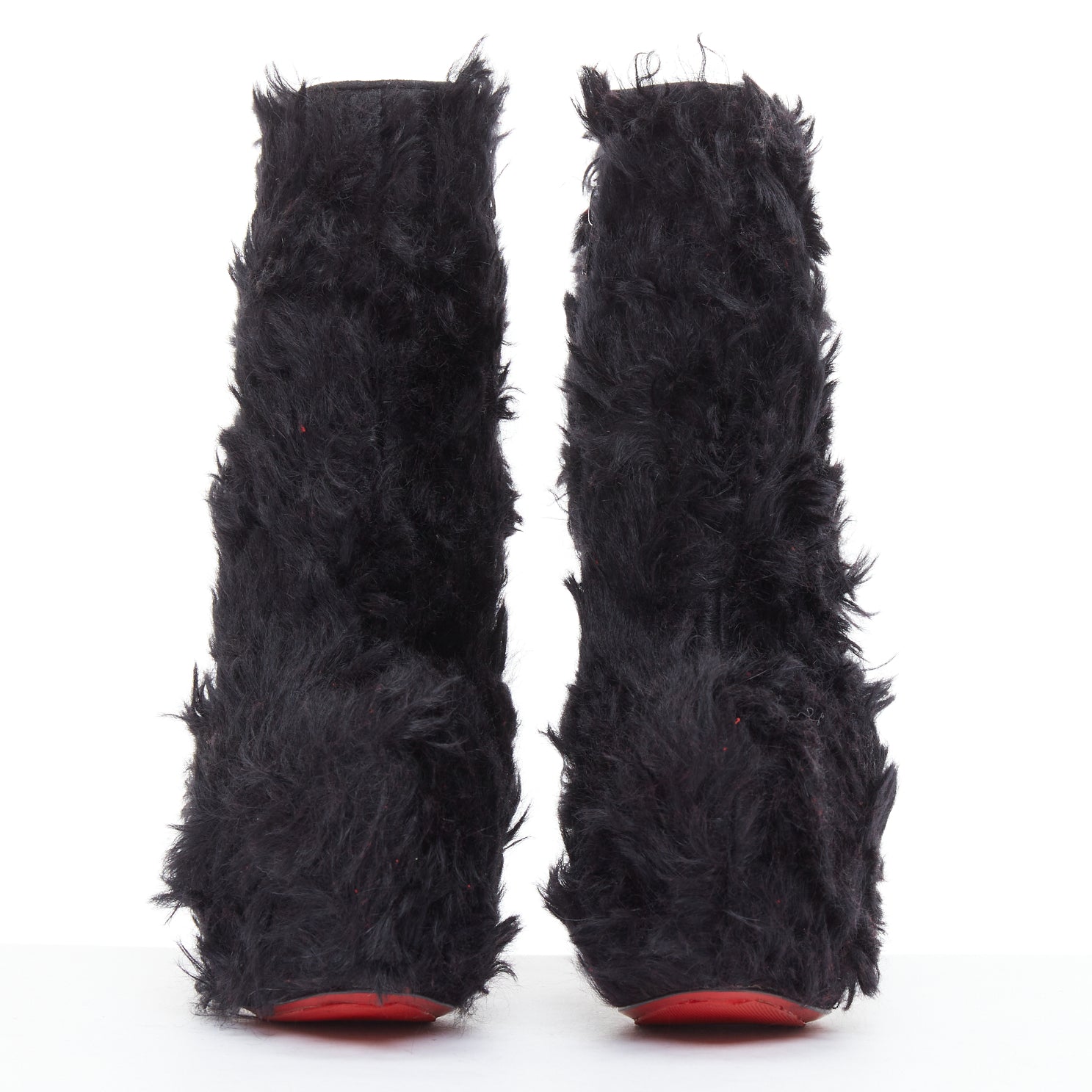 Christian Louboutin Black faux shaggy - Image 6