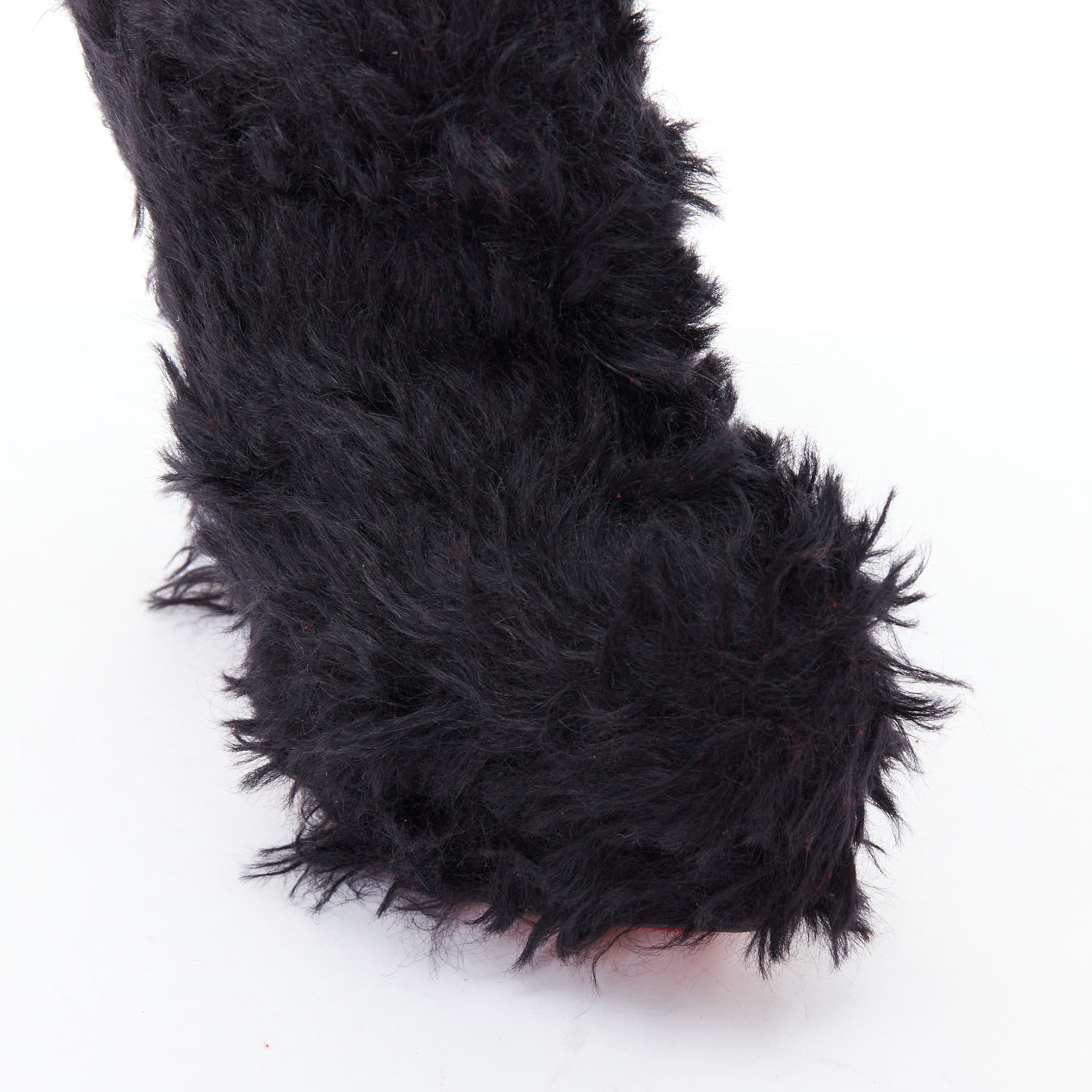 Christian Louboutin Black faux shaggy - Detail 2