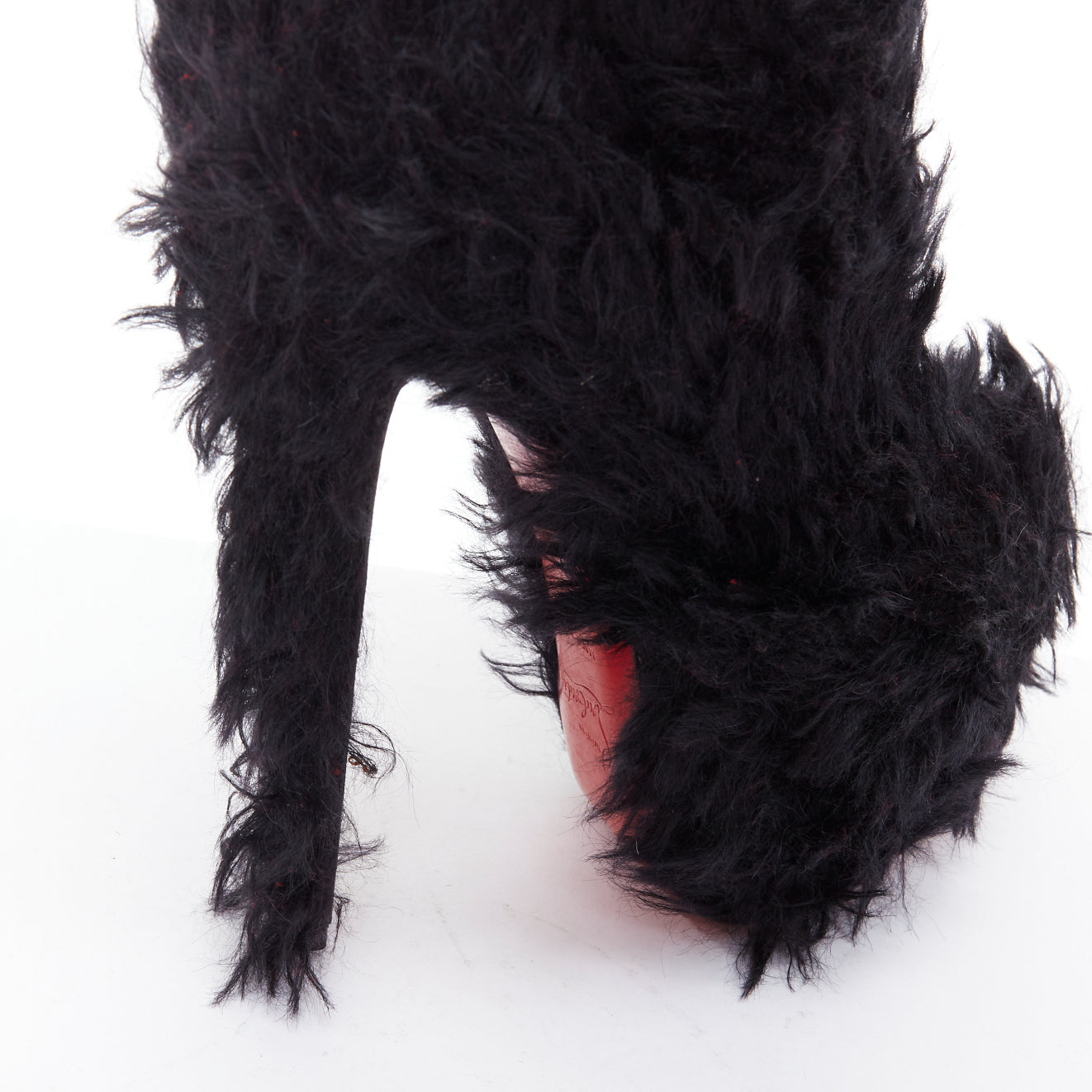 Christian Louboutin Black faux shaggy - Image 10