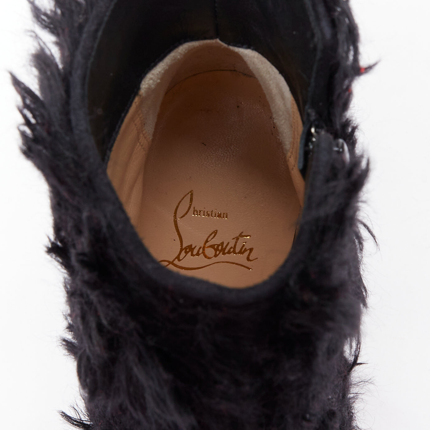 Christian Louboutin Black faux shaggy - Image 11