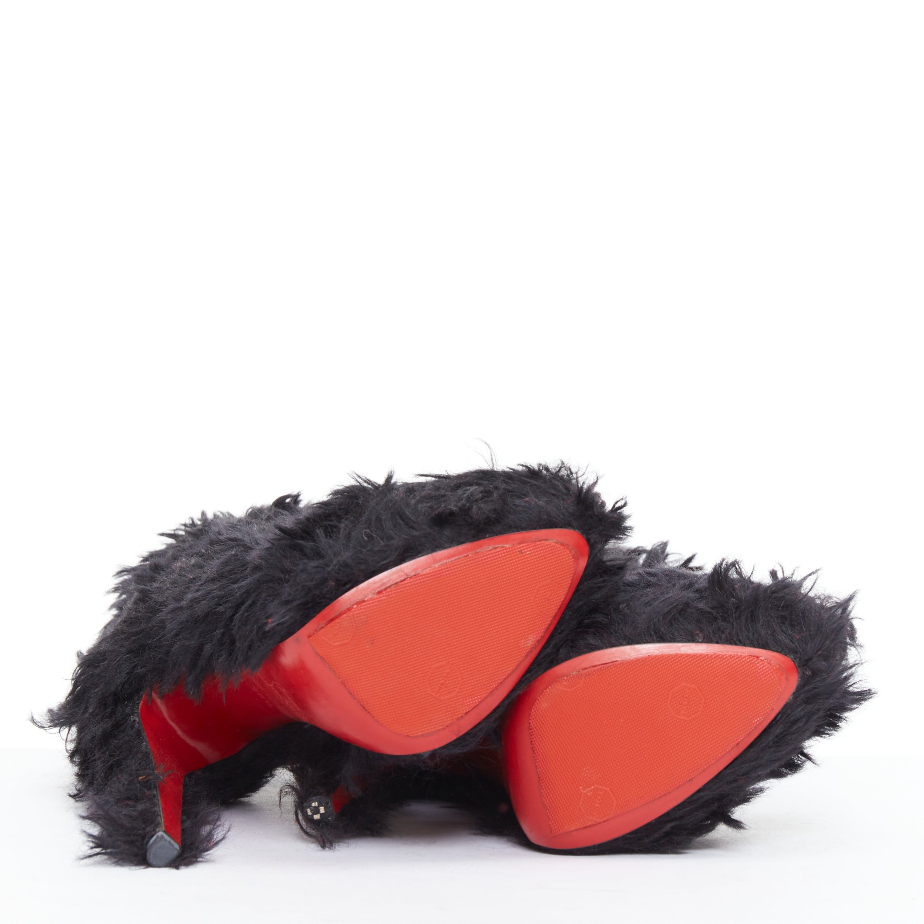 Christian Louboutin Black faux shaggy - Image 13