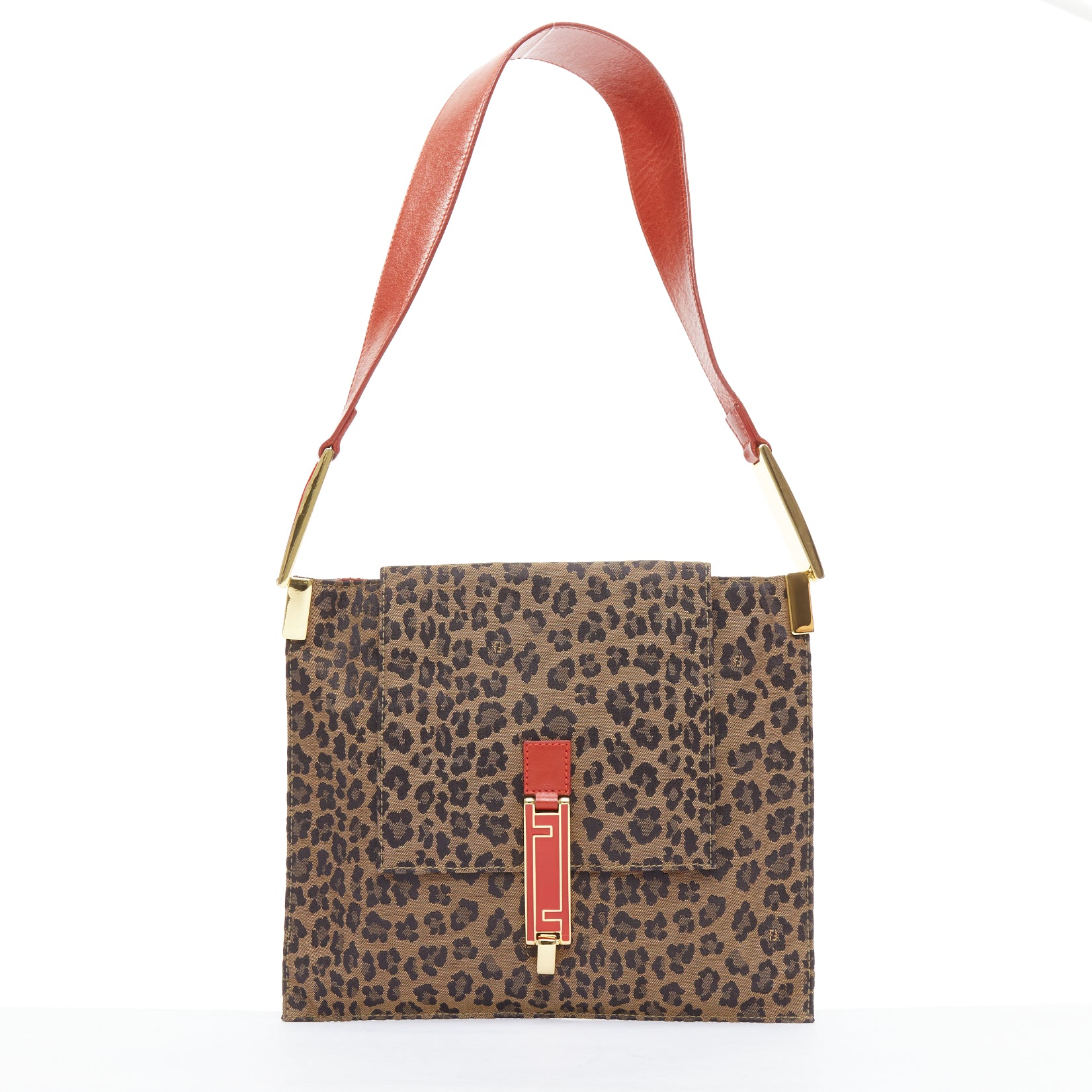 Fendi Leopard FF Shoulder Bag