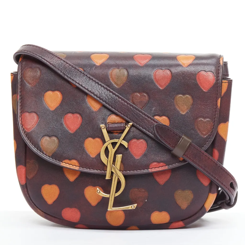 Saint Laurent Kaia Brown Leather Good - Front View