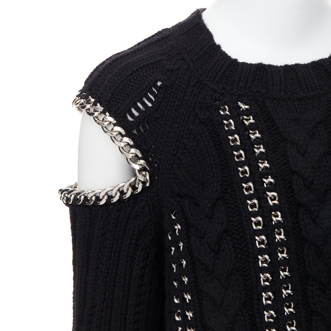 Alexander Mcqueen Chain Cold Sweater - Back view
