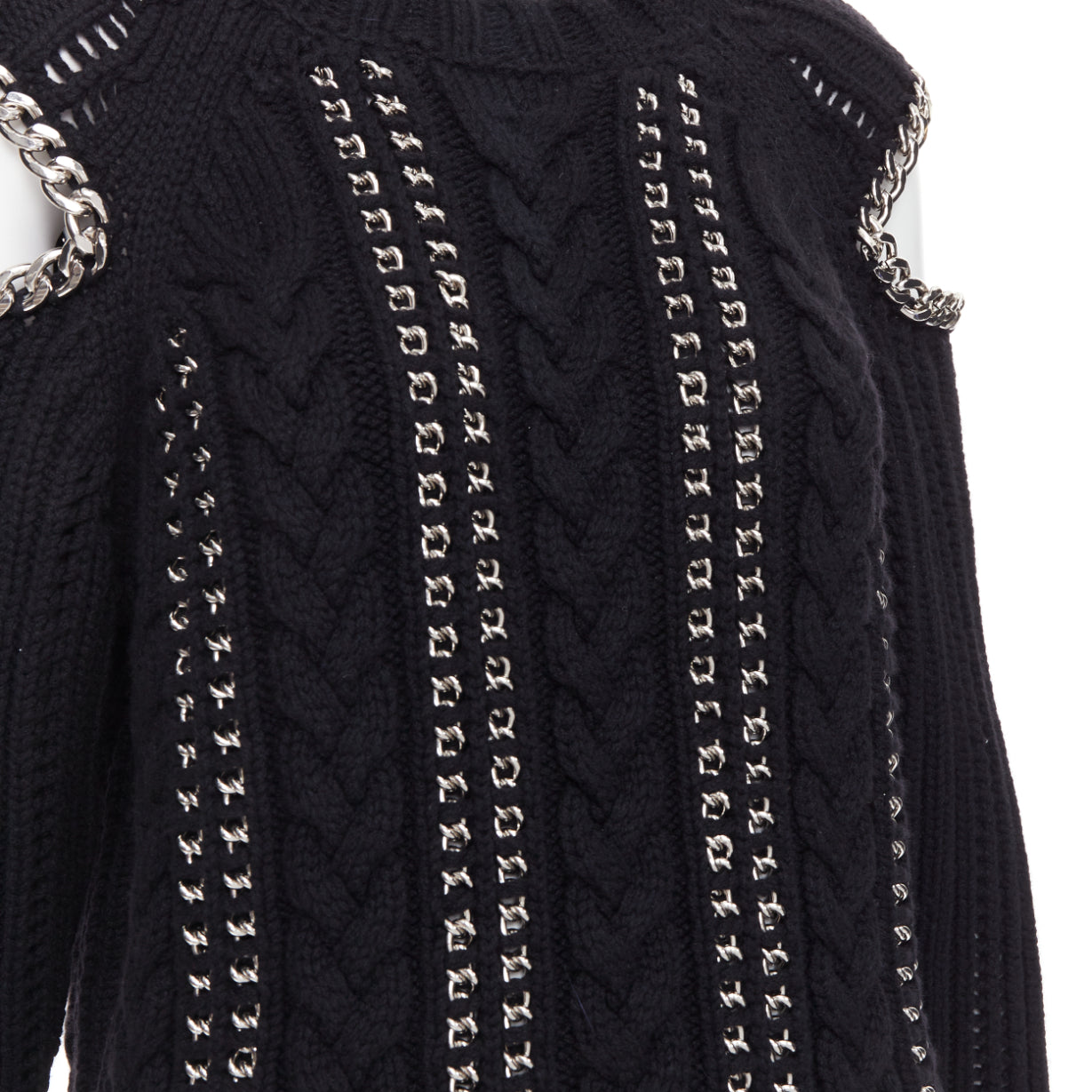 Alexander Mcqueen Chain Cold Sweater - Detail 2