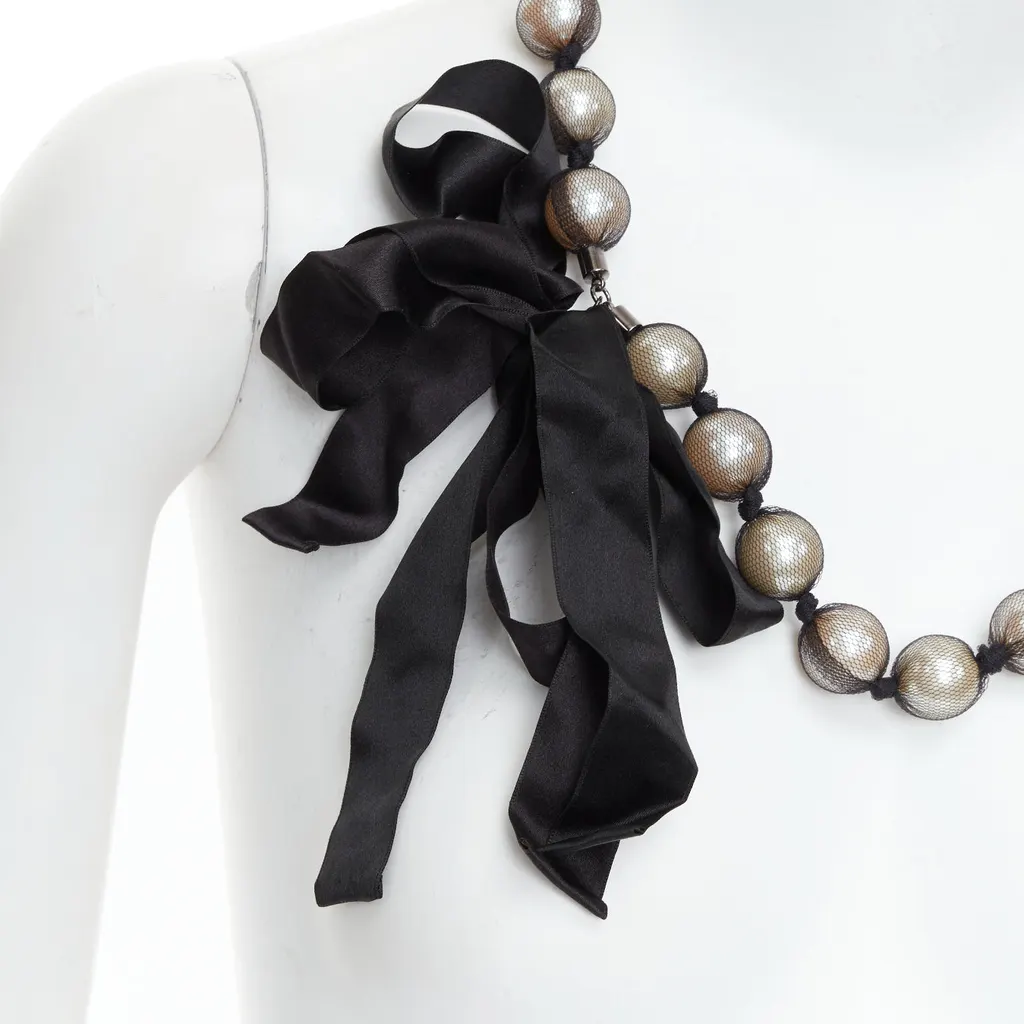 Lanvin Double Strand Necklace Black Very good - Inside View