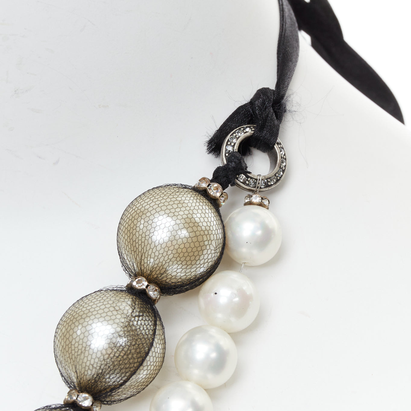 Lanvin Faux Pearl Necklace - Back view