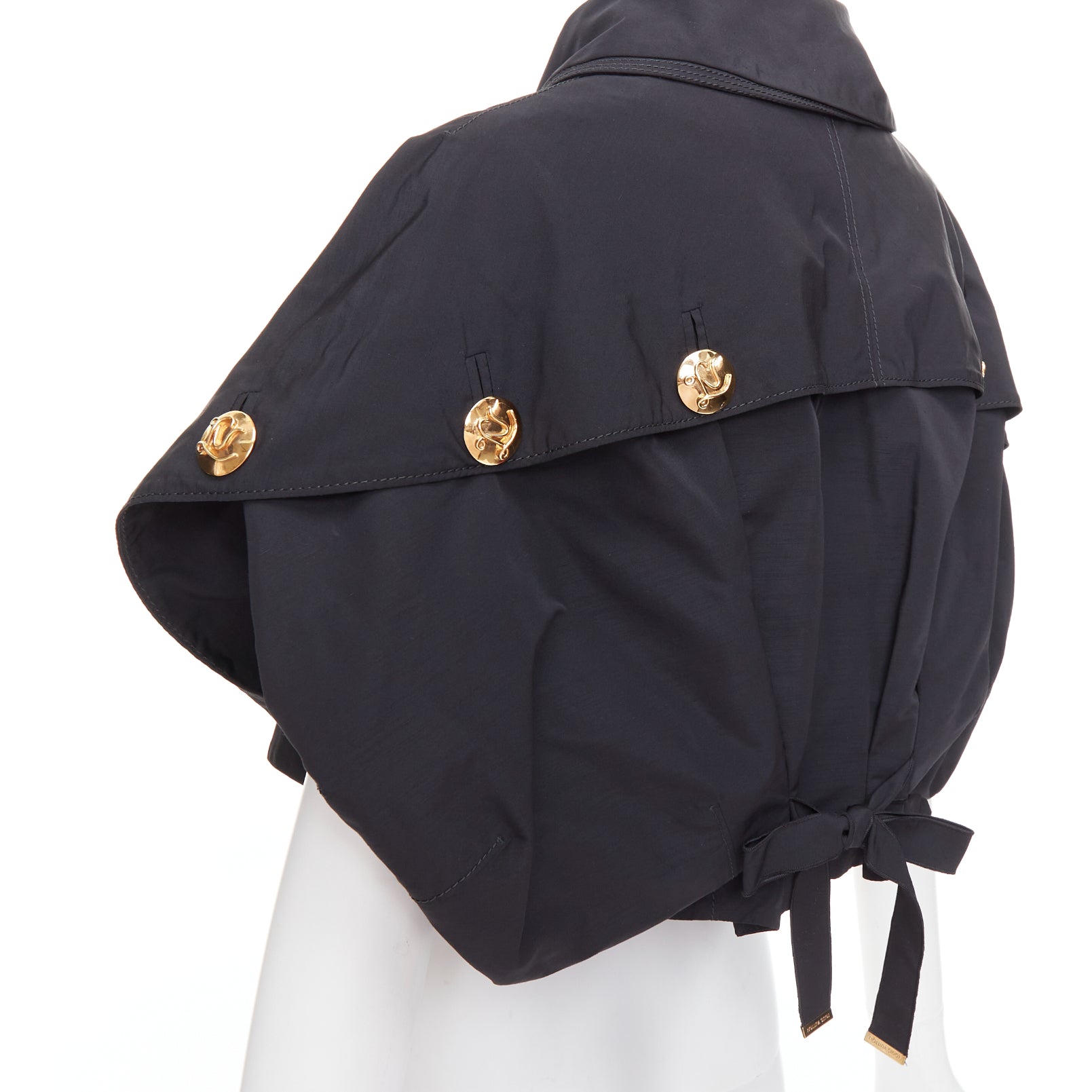 Louis Vuitton Black Gold Button Jacket - Back view