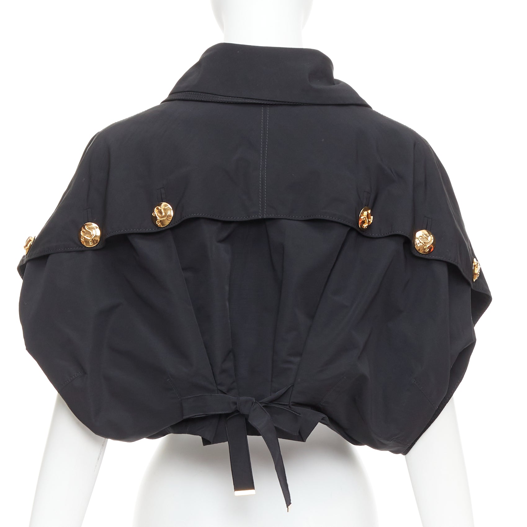 Louis Vuitton Black Gold Button Jacket - Side view