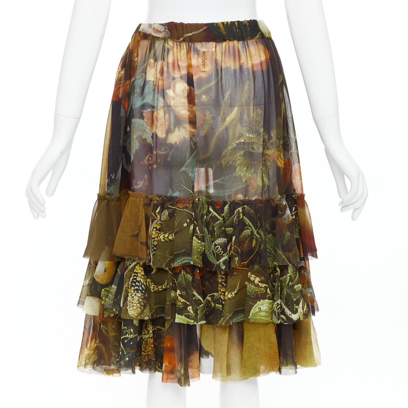 Comme Des Garcons Face Print Skirt - Side view