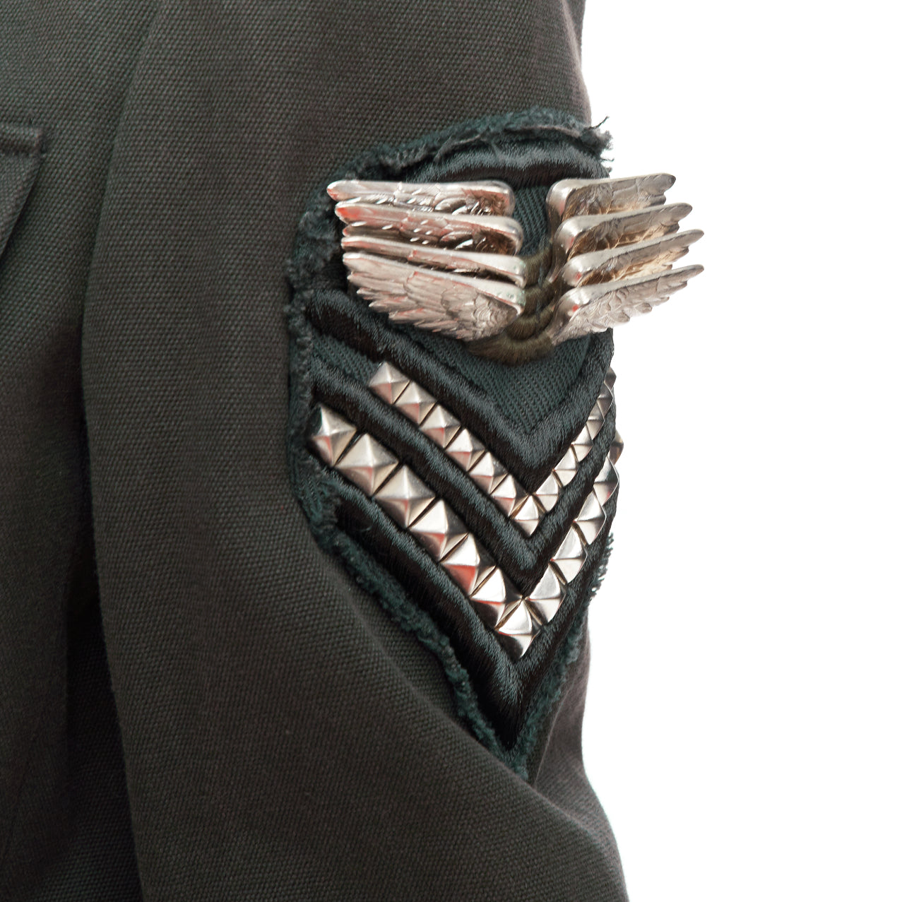 Balmain Green Military Jacket - Back view