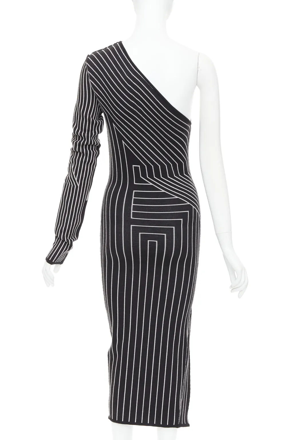 Rick Owens Geometric Slit Dress Grey Wool Never worn - Box View