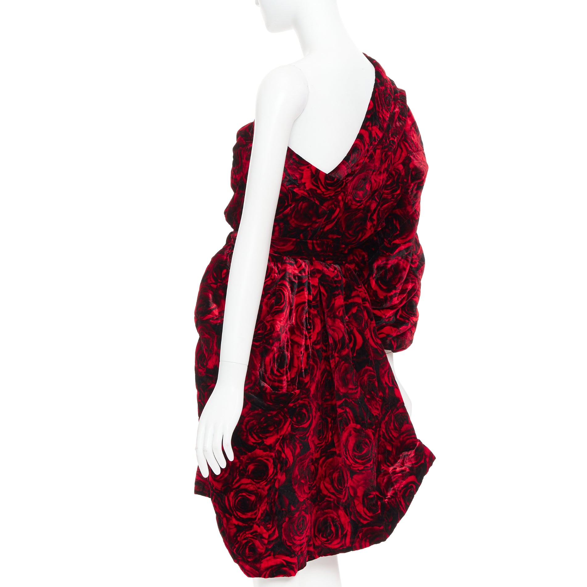 Dries Van Noten Rose Velvet Dress - Detail 1