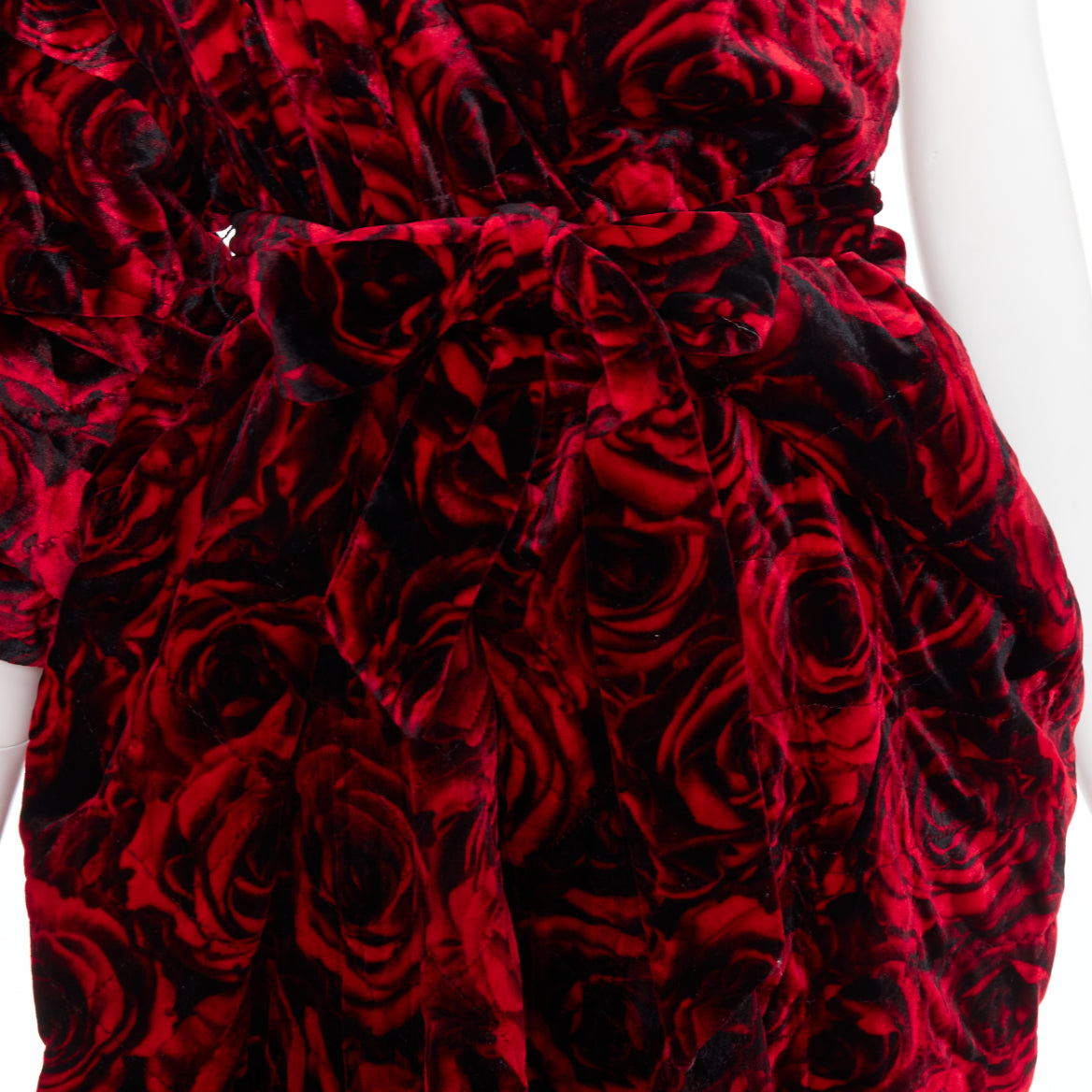 Dries Van Noten Rose Velvet Dress - Detail 2
