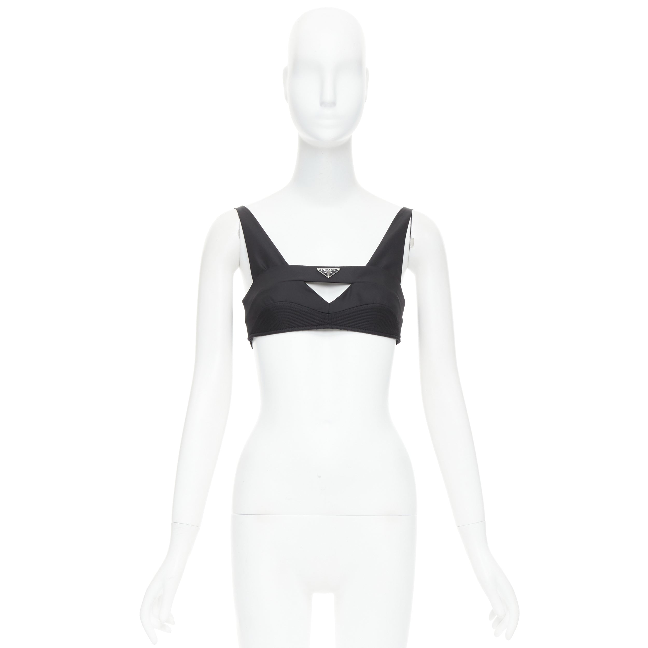Prada Triangle Logo Bralette - Image 11