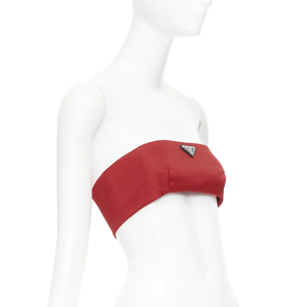 Prada Strapless Bustier Tube Red Never worn, with tag - Inside View