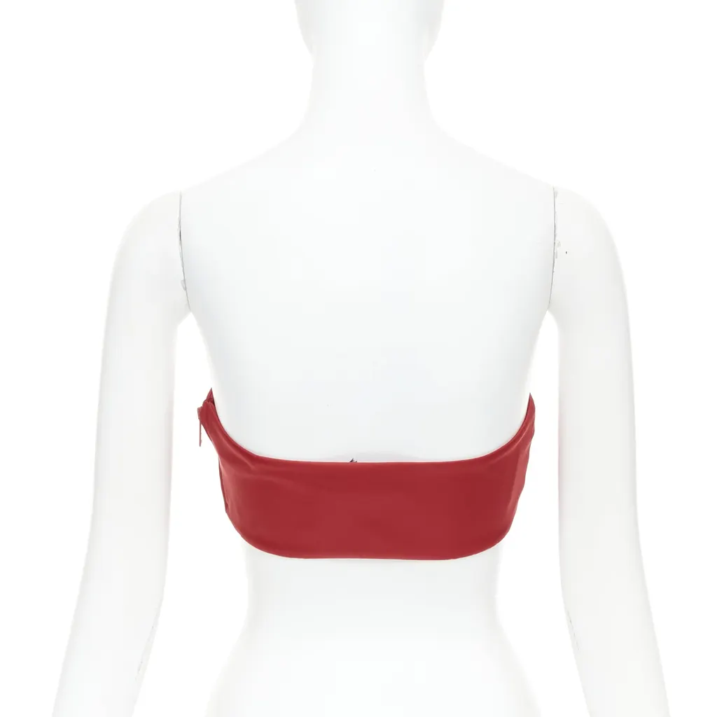 Prada Strapless Bustier Tube Red Never worn, with tag - Box View