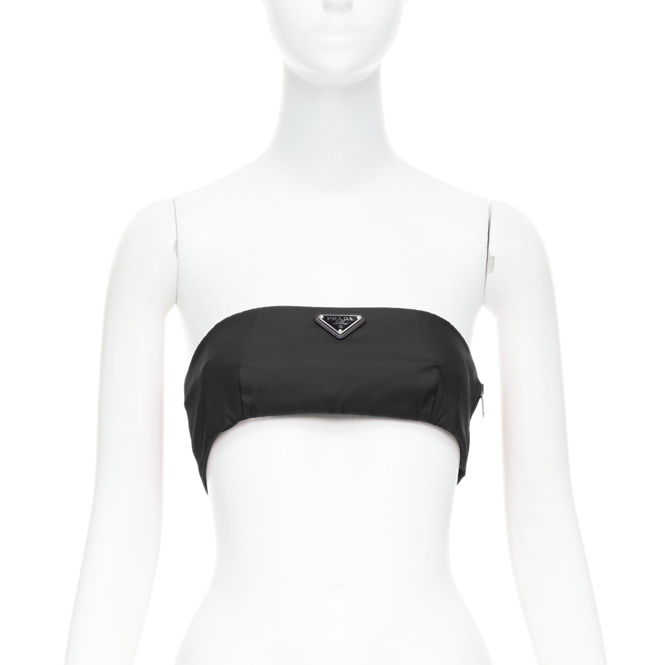Prada Plunge Crop Bralette