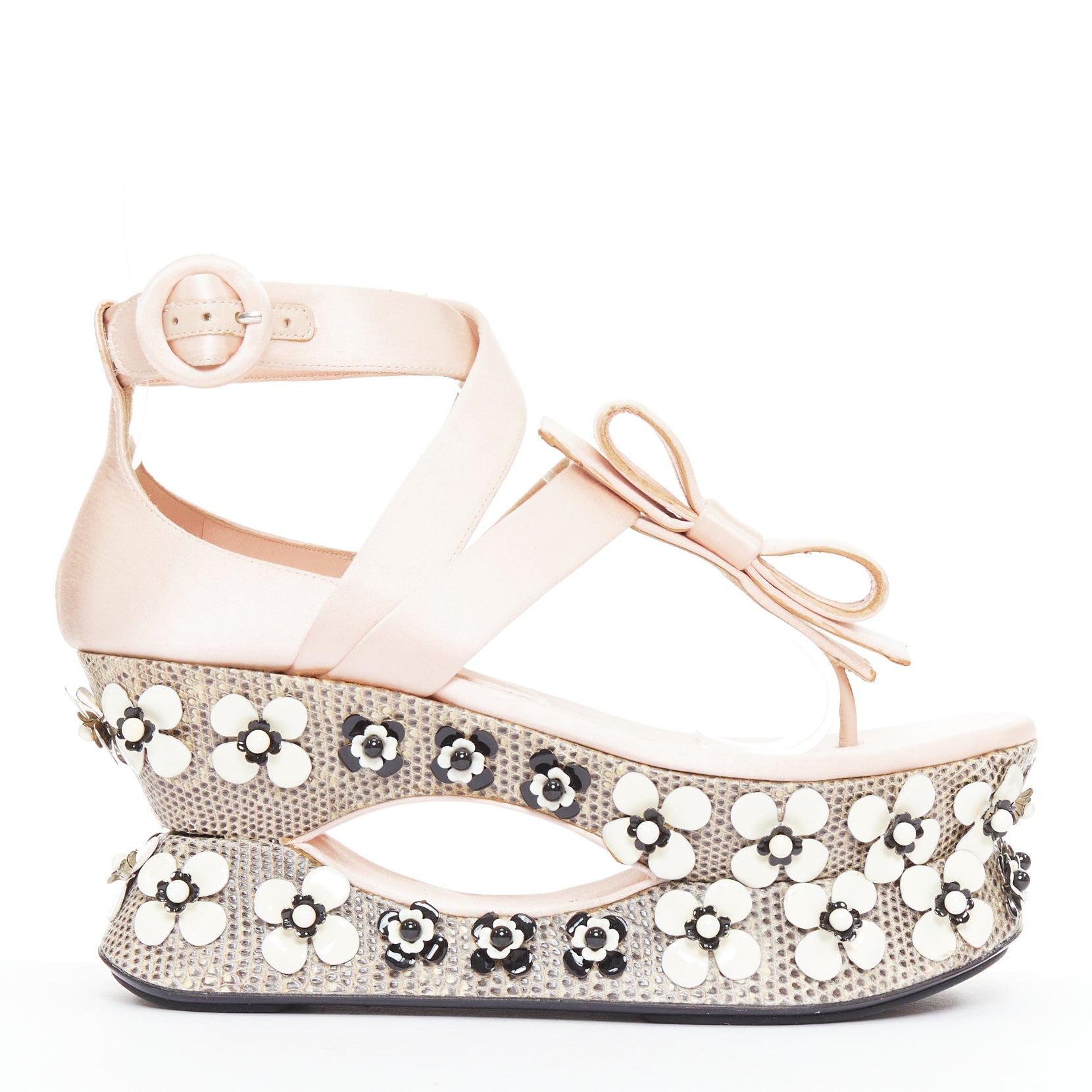 Prada Floral Geisha Platforms