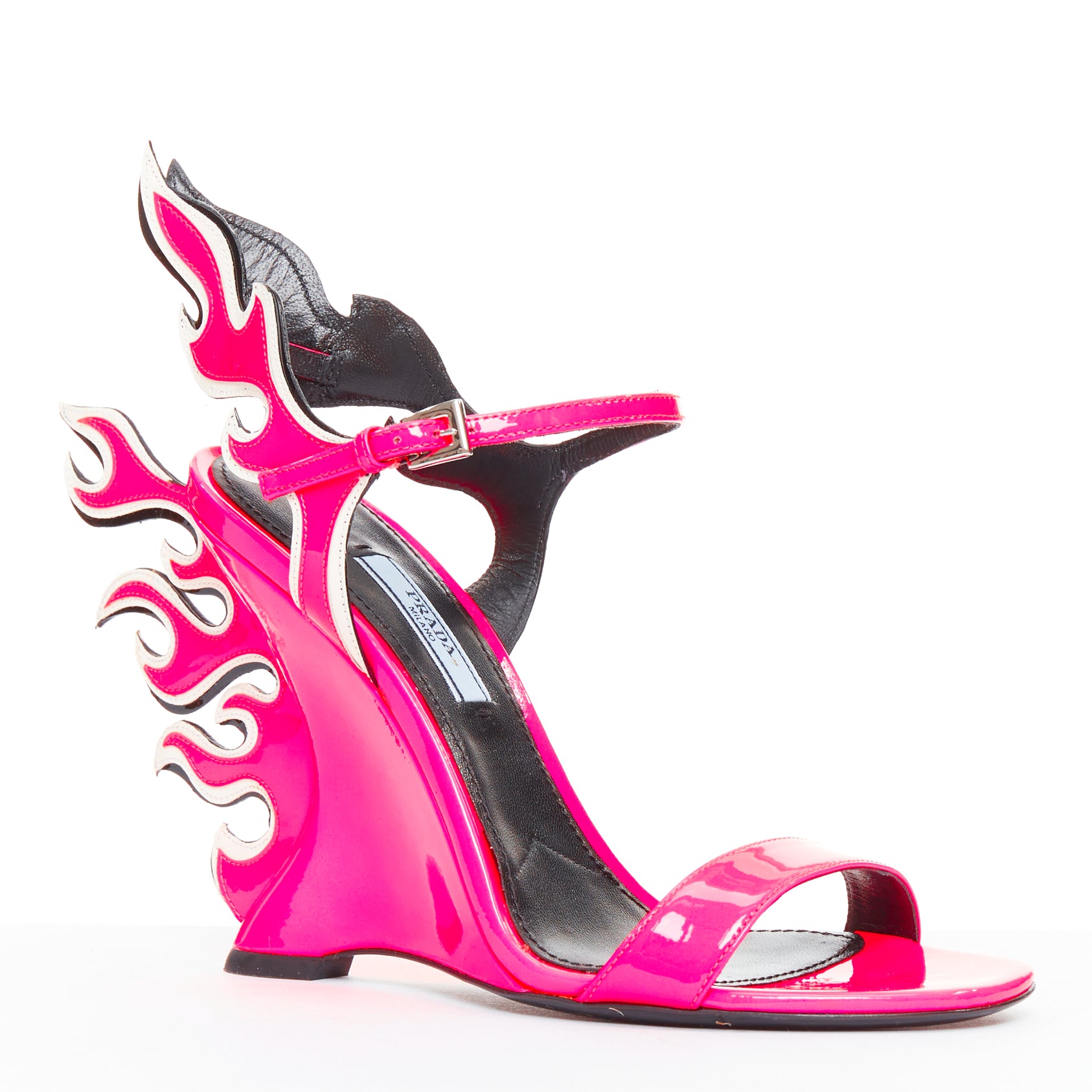 Prada Flame Wedge Sandal - Back view