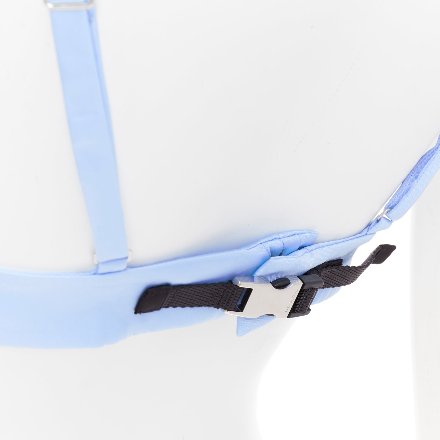 Prada Distressed Denim Bralette - Back view