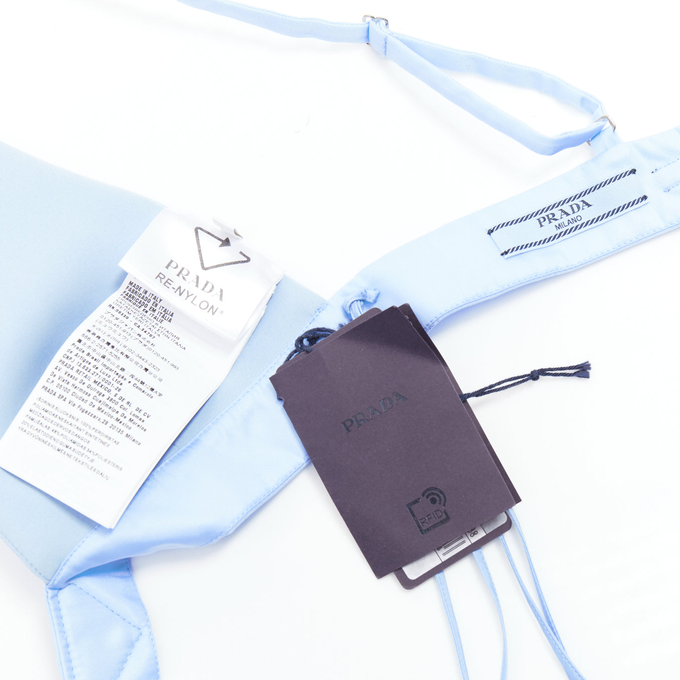 Prada Distressed Denim Bralette - Image 10