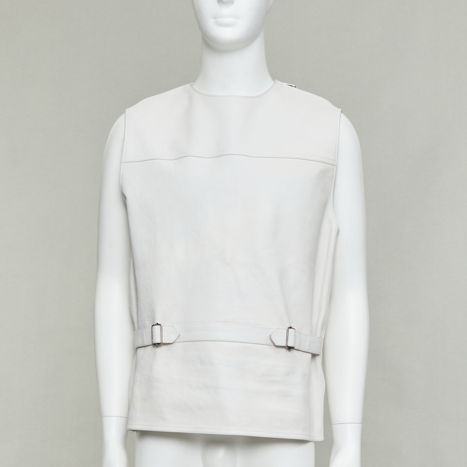 Prada White Leather Vest - Image 6