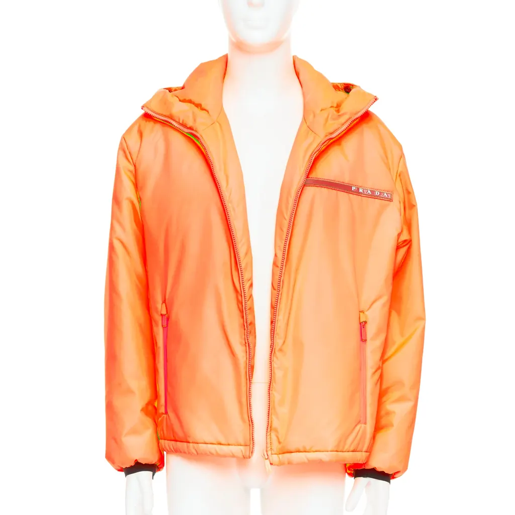 Prada Neon Orange Puffer Orange Never worn, with tag - Front View
