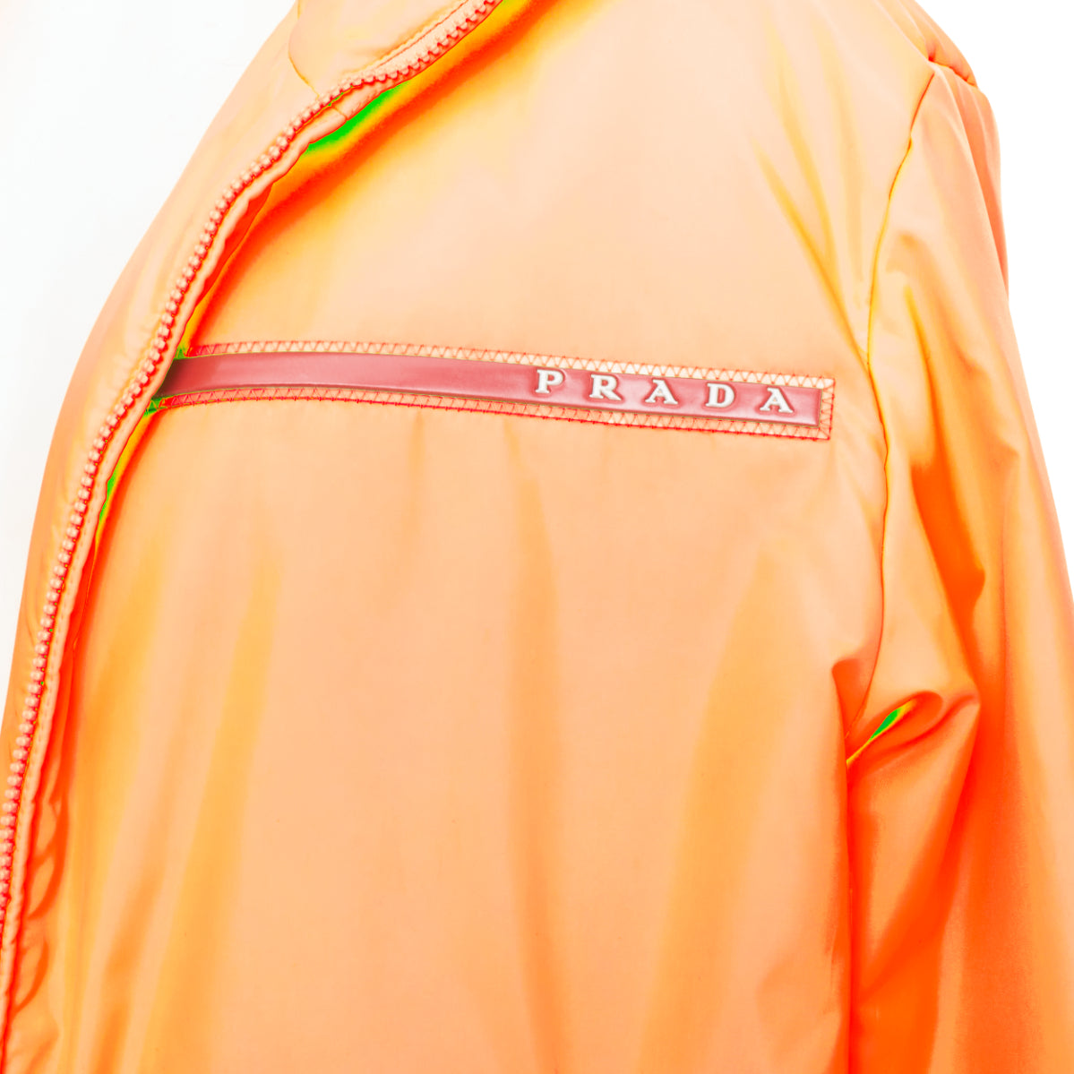 Prada Neon Orange Puffer - Back view
