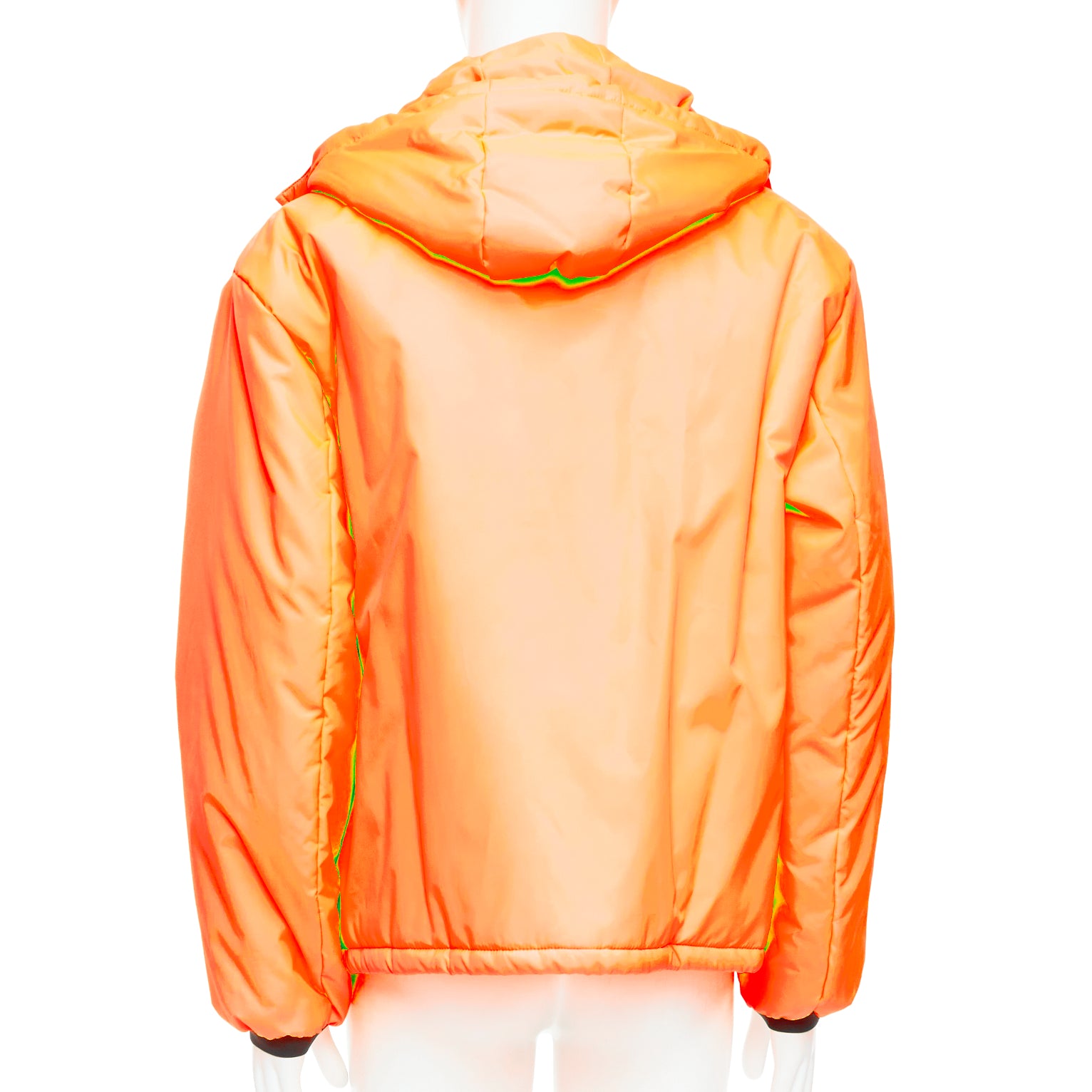 Prada Neon Orange Puffer - Side view