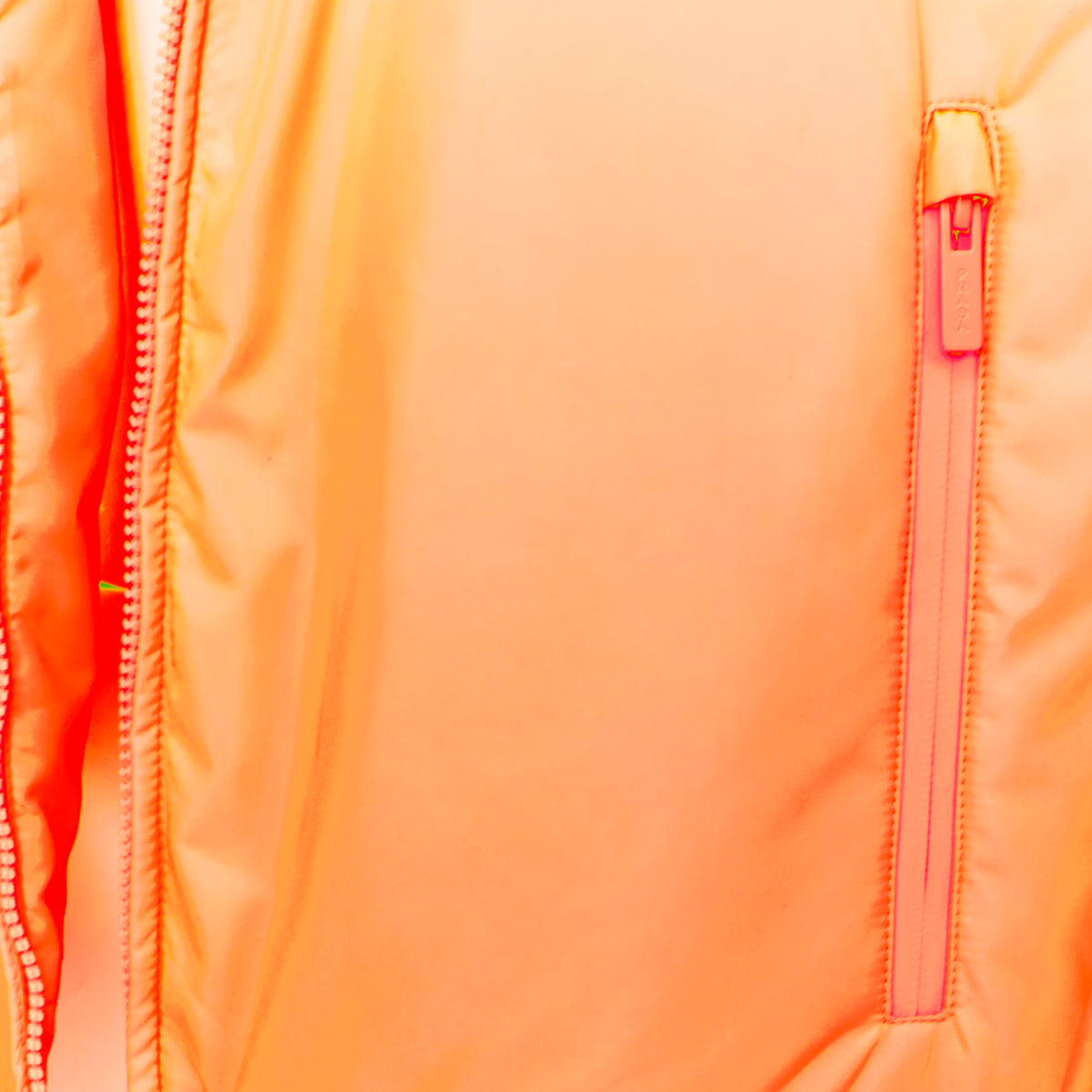 Prada Neon Orange Puffer - Detail 2