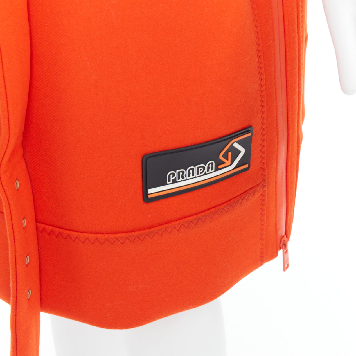 Prada Orange Wool Vest - Back view
