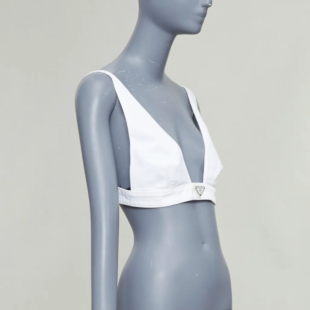 Prada Tweed Rubber Bustier White Never worn, with tag - Inside View