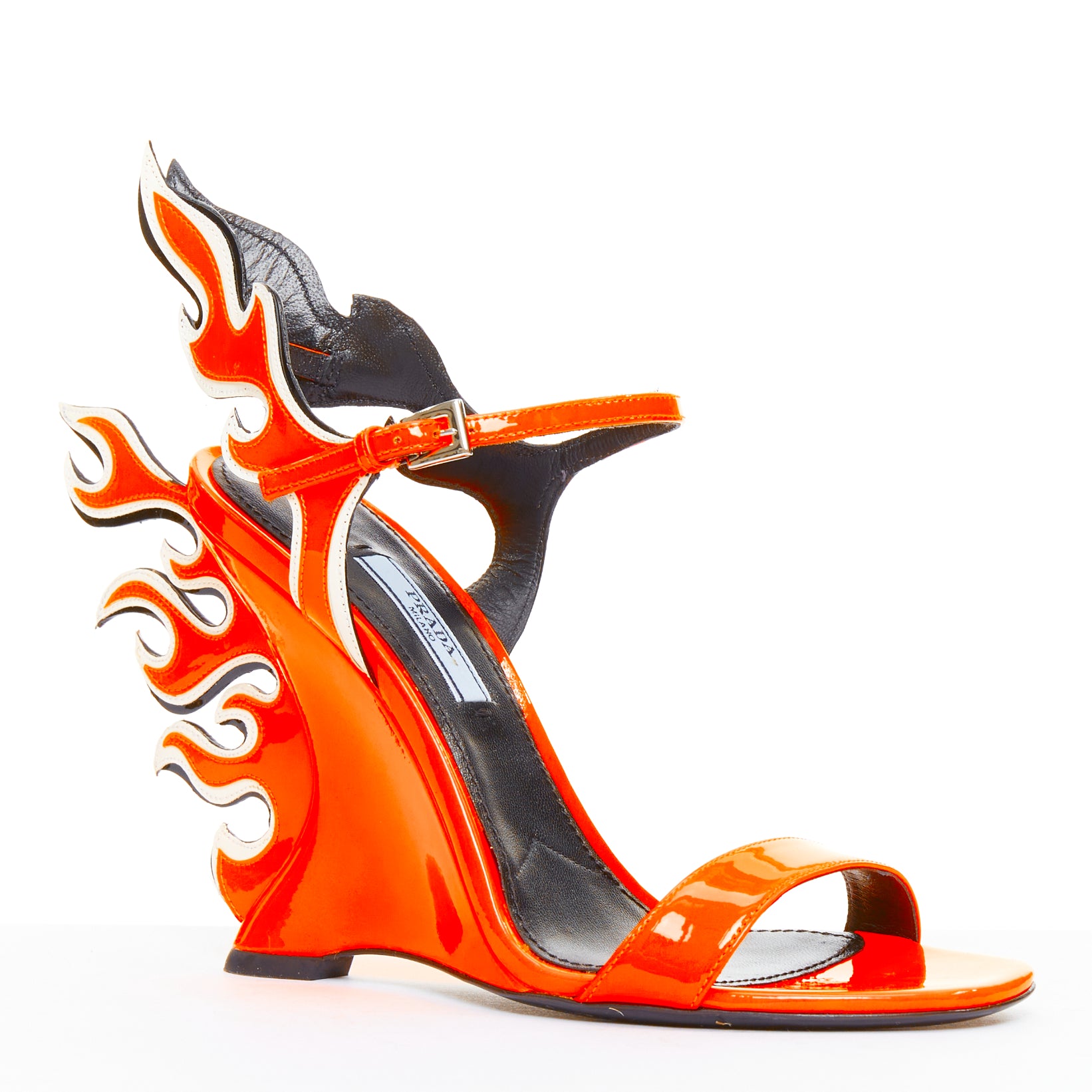 Prada Flame Wedge Sandal - Back view