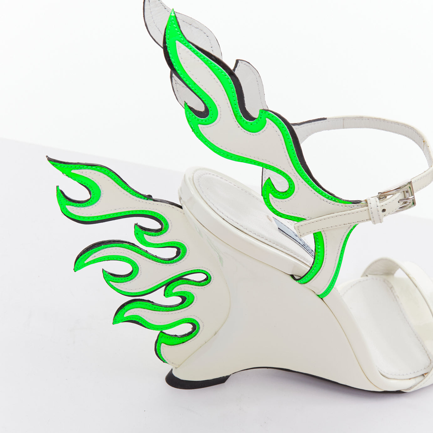 Prada Flame Wedge Sandal - Image 10