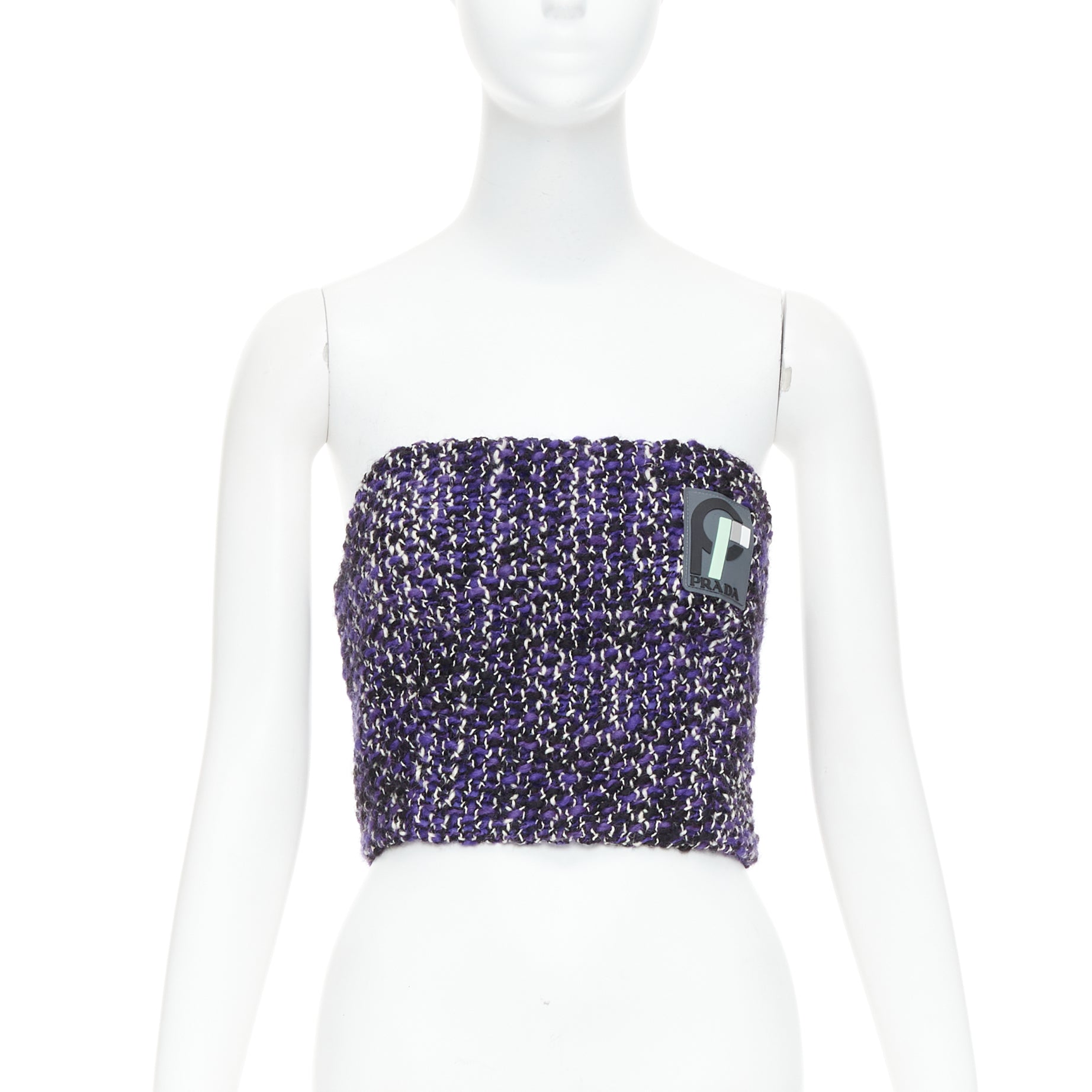 Prada Tweed Rubber Bustier