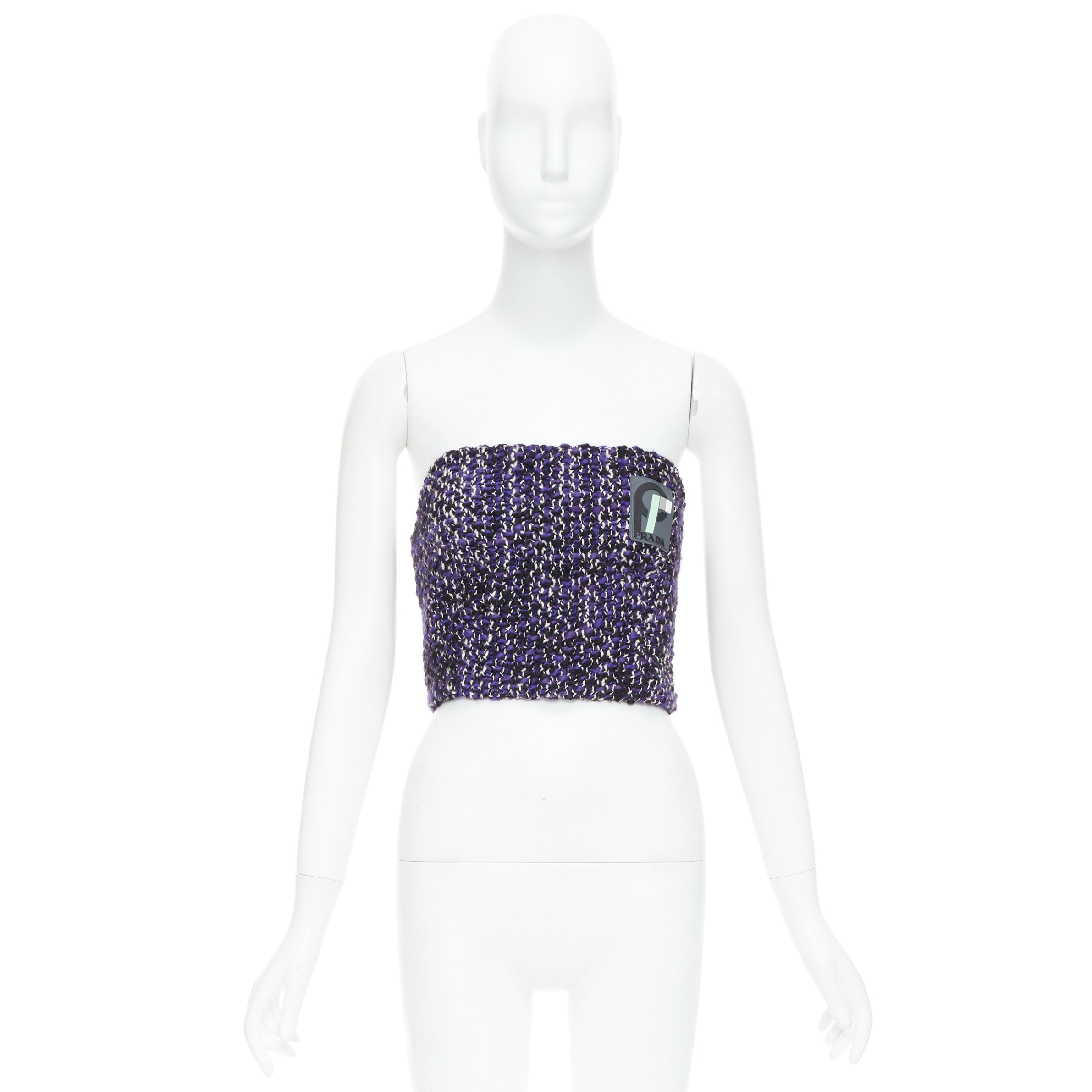 Prada Tweed Rubber Bustier - Image 12