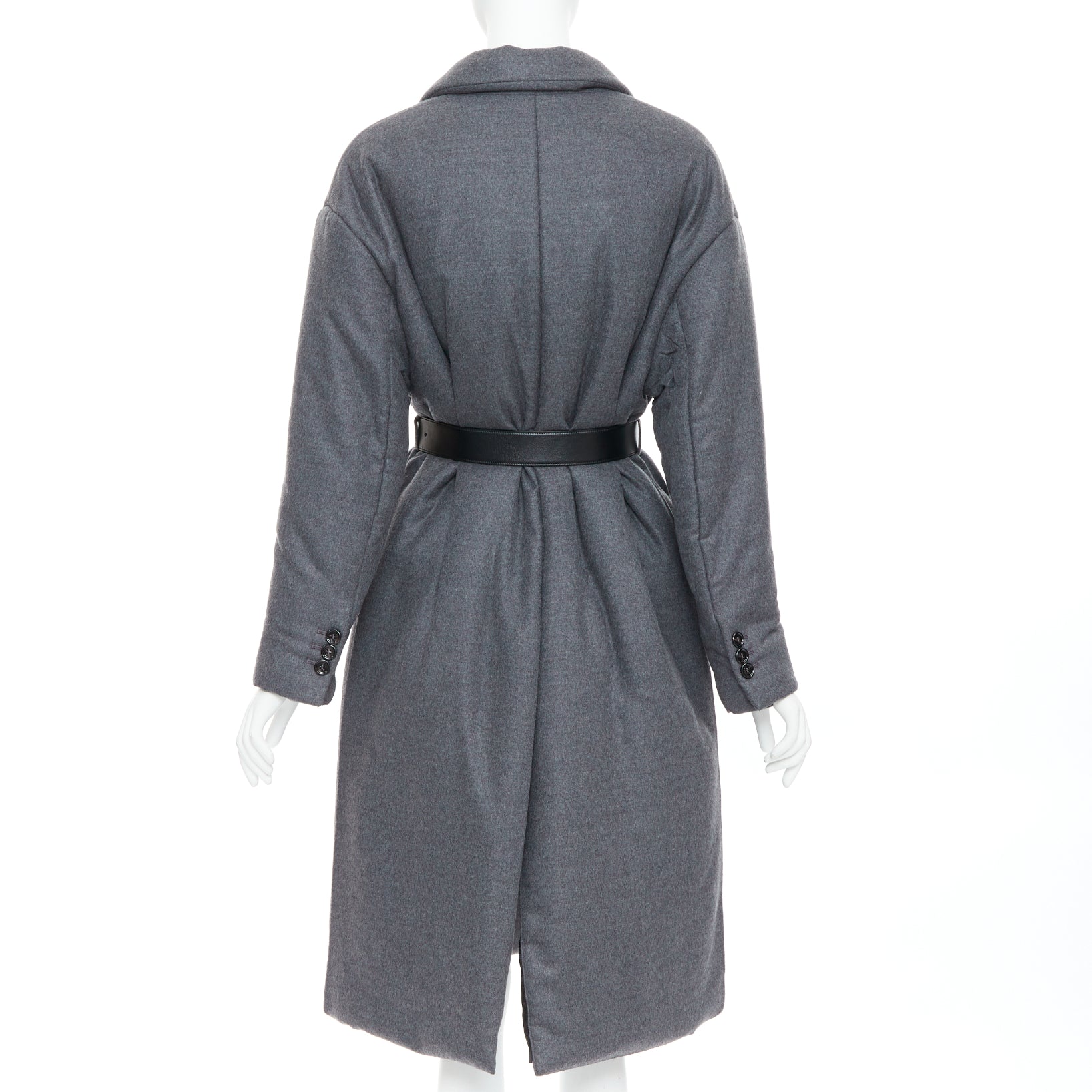 Prada Cashmere belt padded coat - Detail 1