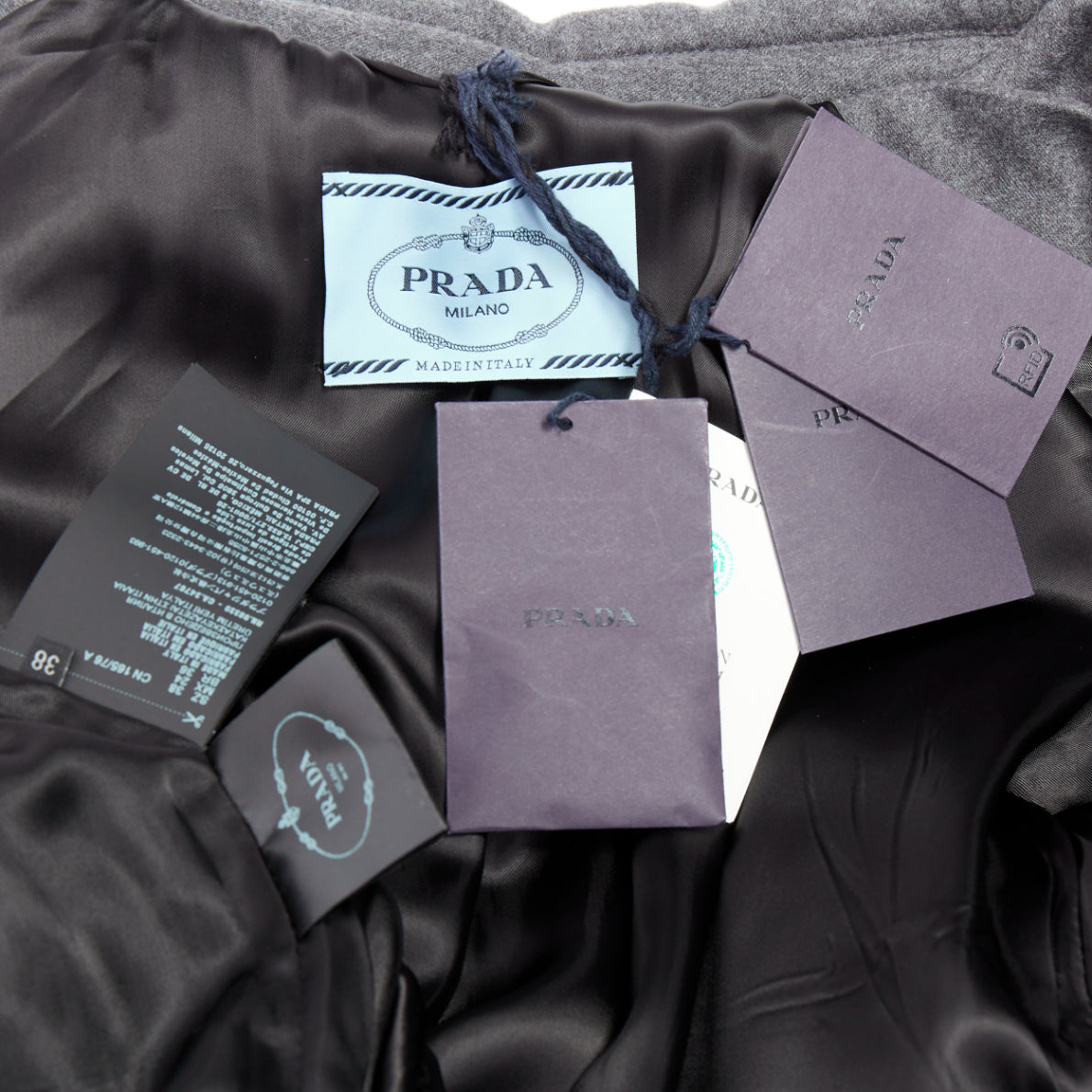 Prada Cashmere belt padded coat - Image 11