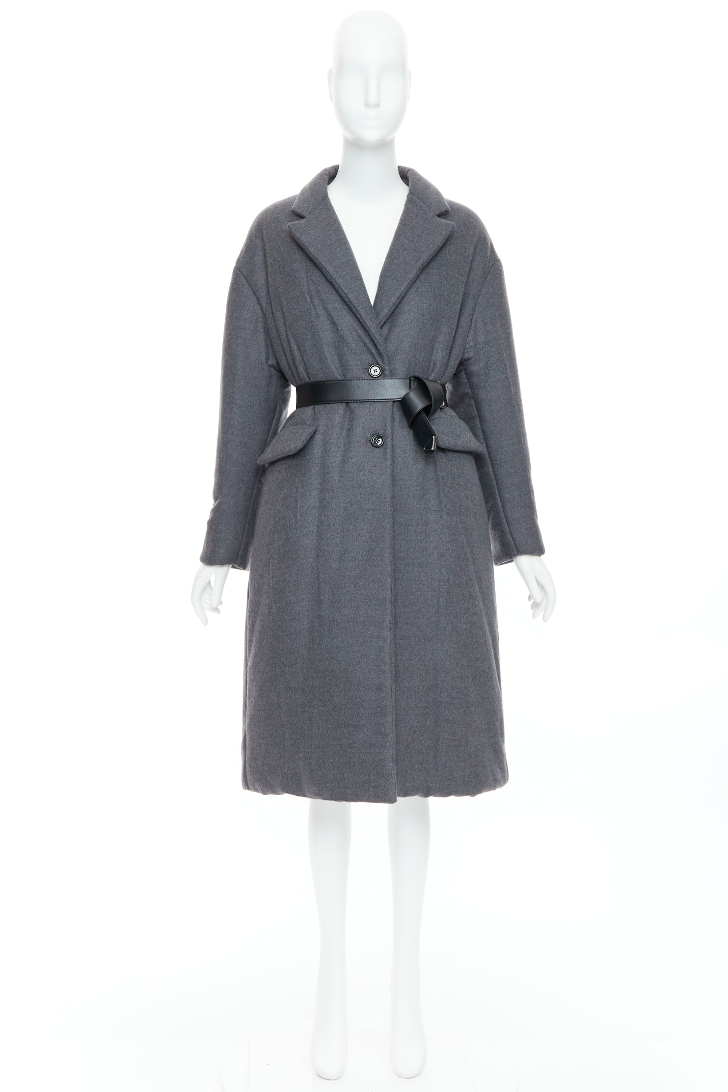 Prada Cashmere belt padded coat - Image 12